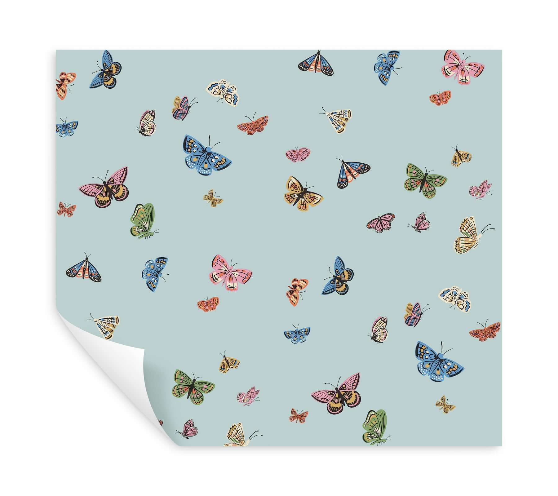 butterfly-house-light-blue-peel-stick-wallpaper-york-wallcoverings-psw1650rl - York Wallcoverings Wallpaper