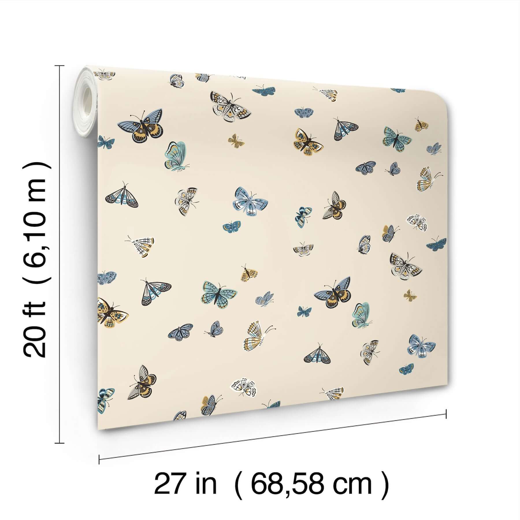 butterfly-house-linen-peel-stick-wallpaper-york-wallcoverings-psw1649rl - York Wallcoverings Wallpaper