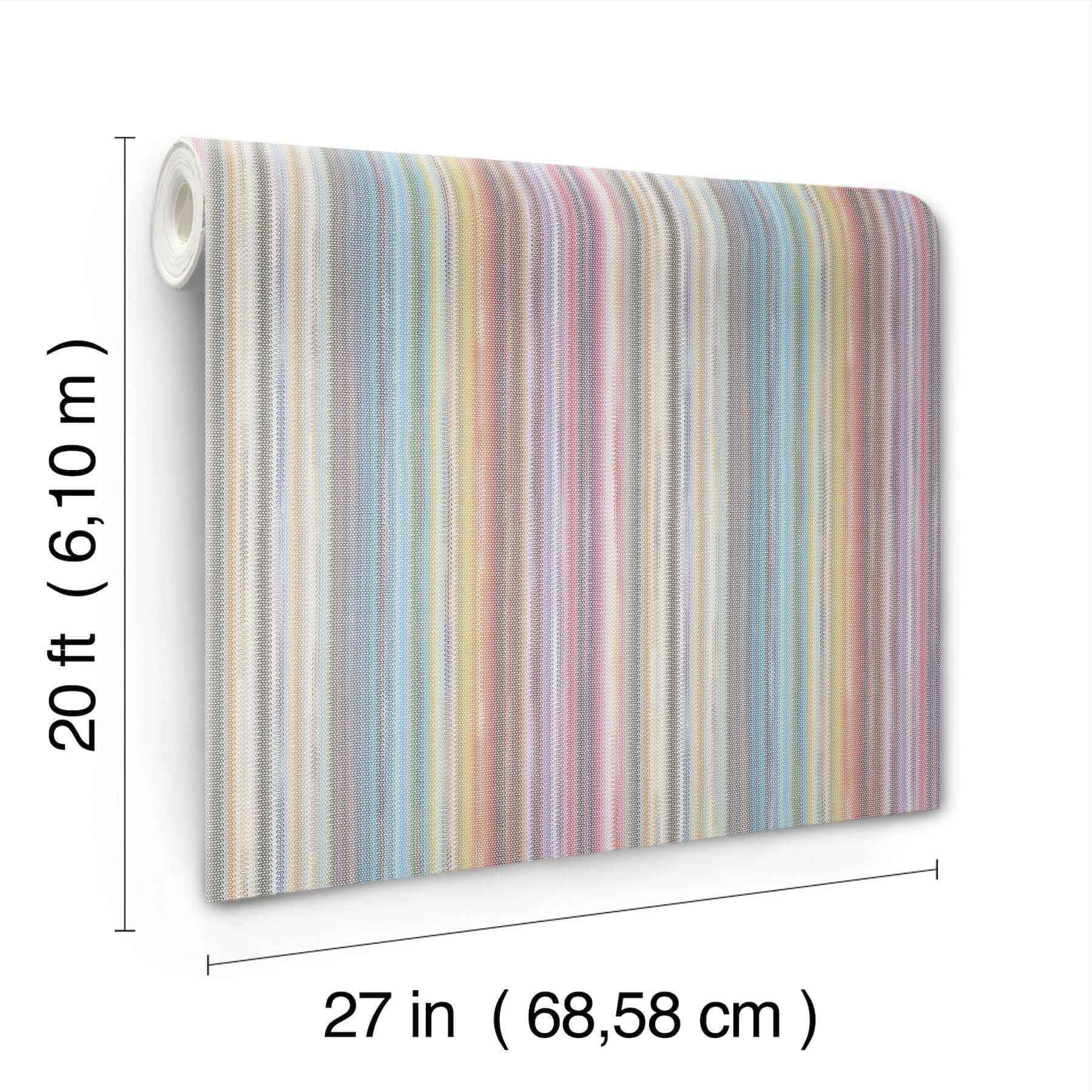 Striped Sunset Rainbow Peel & Stick Wallpaper - York Wallcoverings - PSW1633RL - York Wallcoverings Wallpaper
