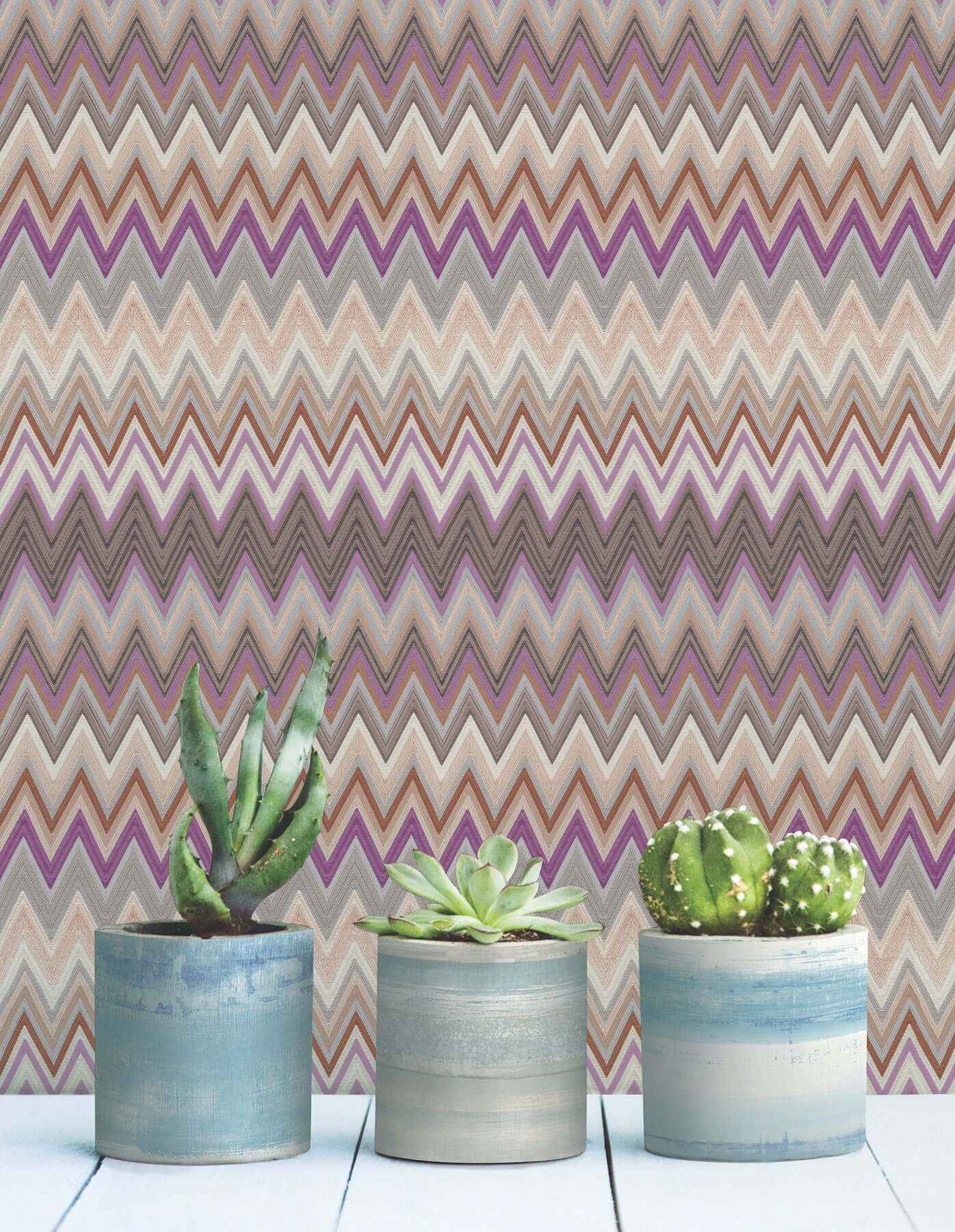 Zig Zag Purple Peel & Stick Wallpaper - York Wallcoverings - PSW1641RL - York Wallcoverings Wallpaper