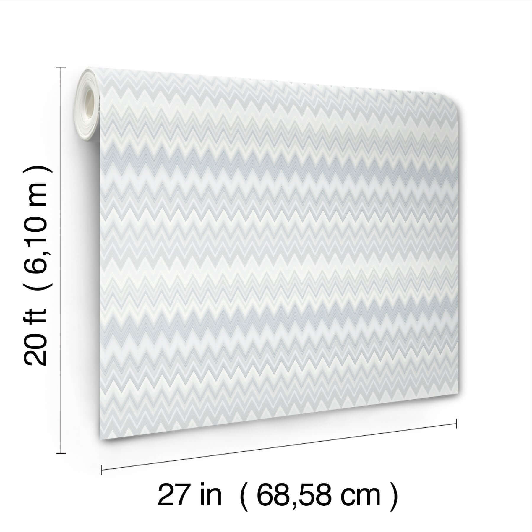 zig-zag-white-peel-stick-wallpaper-york-wallcoverings-psw1640rl - York Wallcoverings Wallpaper