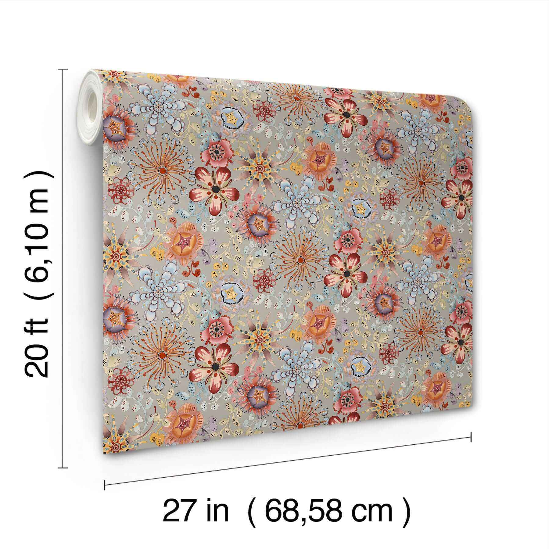 Magic Garden Multicolor Peel & Stick Wallpaper - York Wallcoverings - PSW1637RL - York Wallcoverings Wallpaper