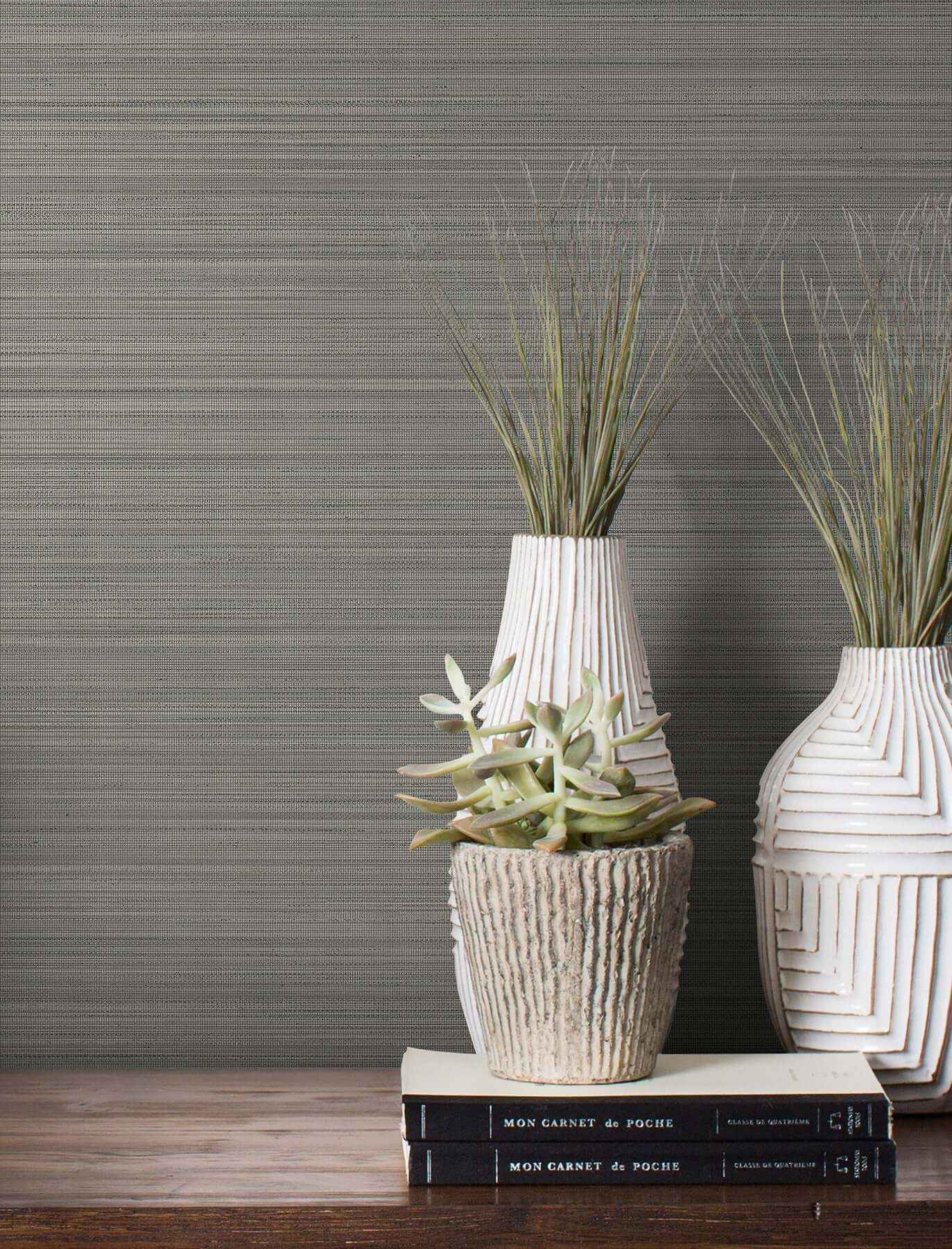 Loomed Ash Wallpaper - York Wallcoverings - MJ4886N - York Wallcoverings Wallpaper