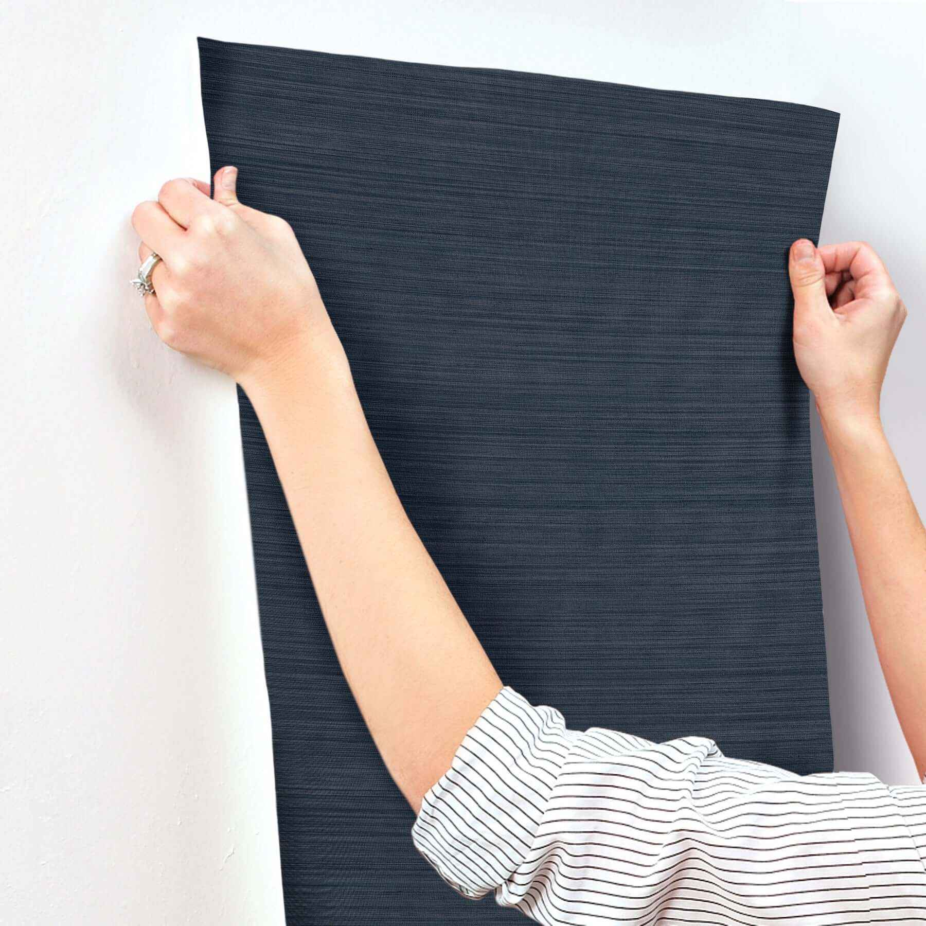 Loomed Indigo Wallpaper - York Wallcoverings - MJ4882N - York Wallcoverings Wallpaper