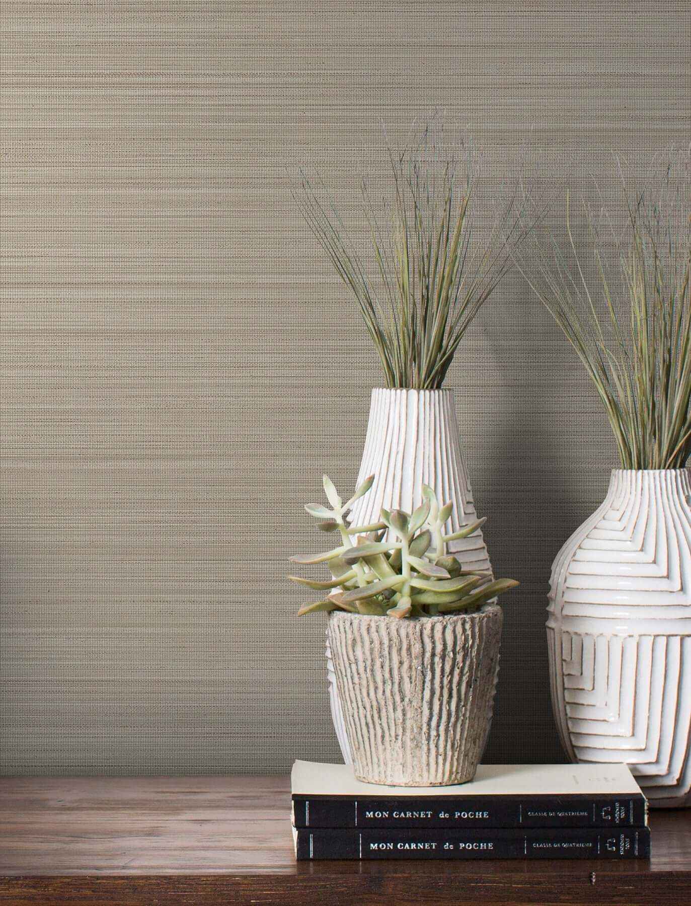 Loomed Wheat Wallpaper - York Wallcoverings - MJ4885N