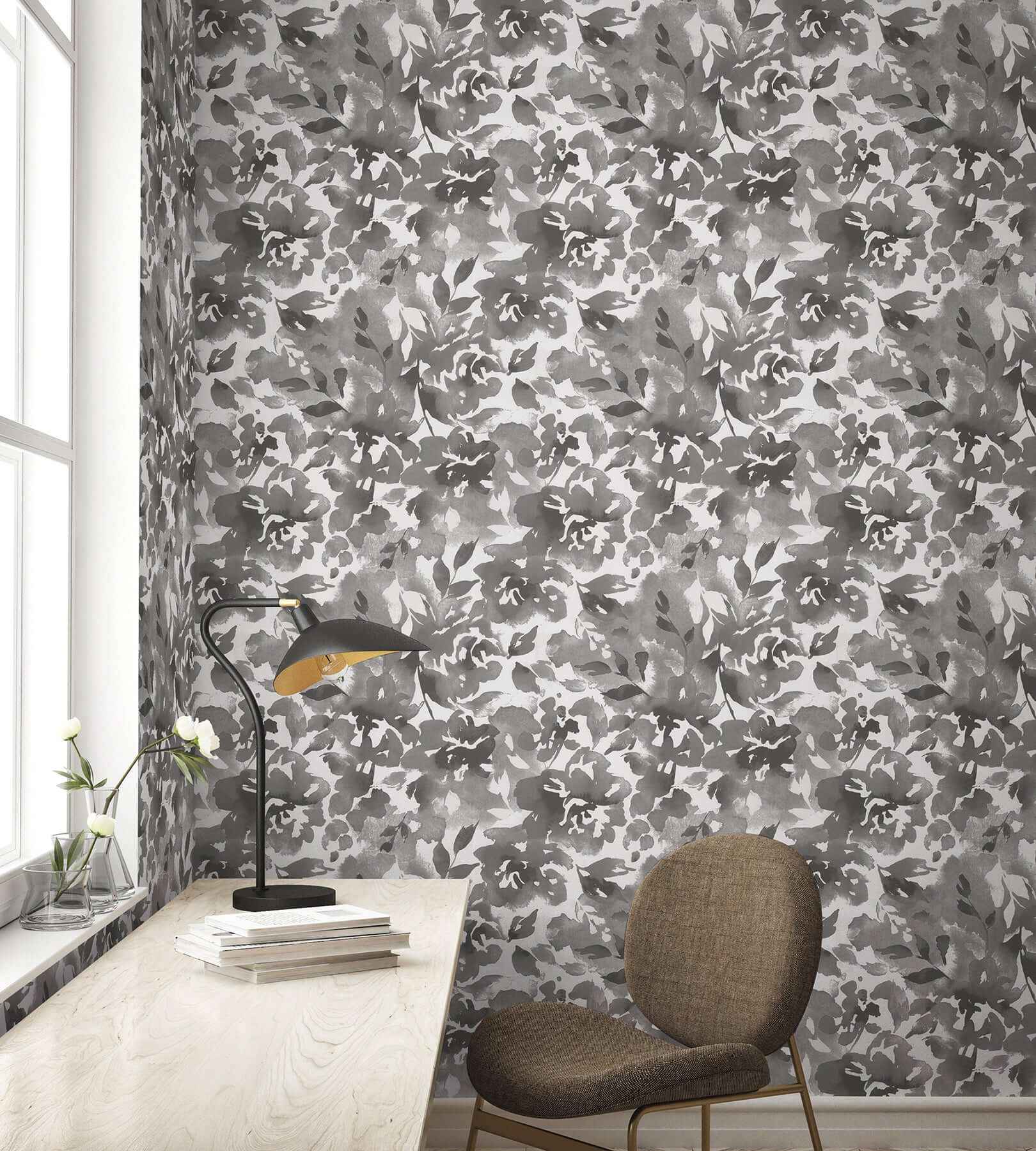 Lakelynn Charcoal Wallpaper - York Wallcoverings - MJ4871 - York Wallcoverings Wallpaper