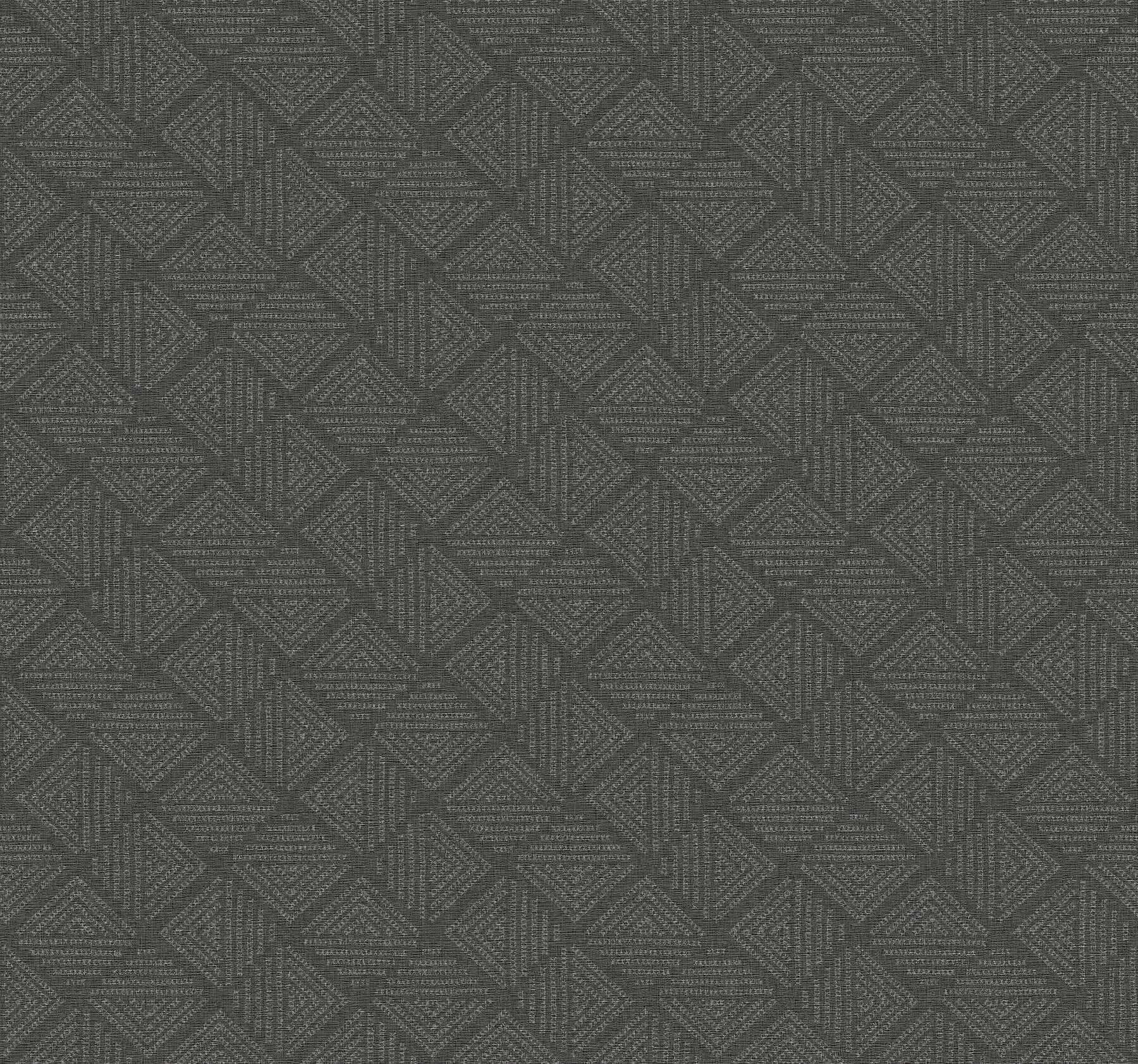Center Square Charcoal Wallpaper - York Wallcoverings - MJ4861