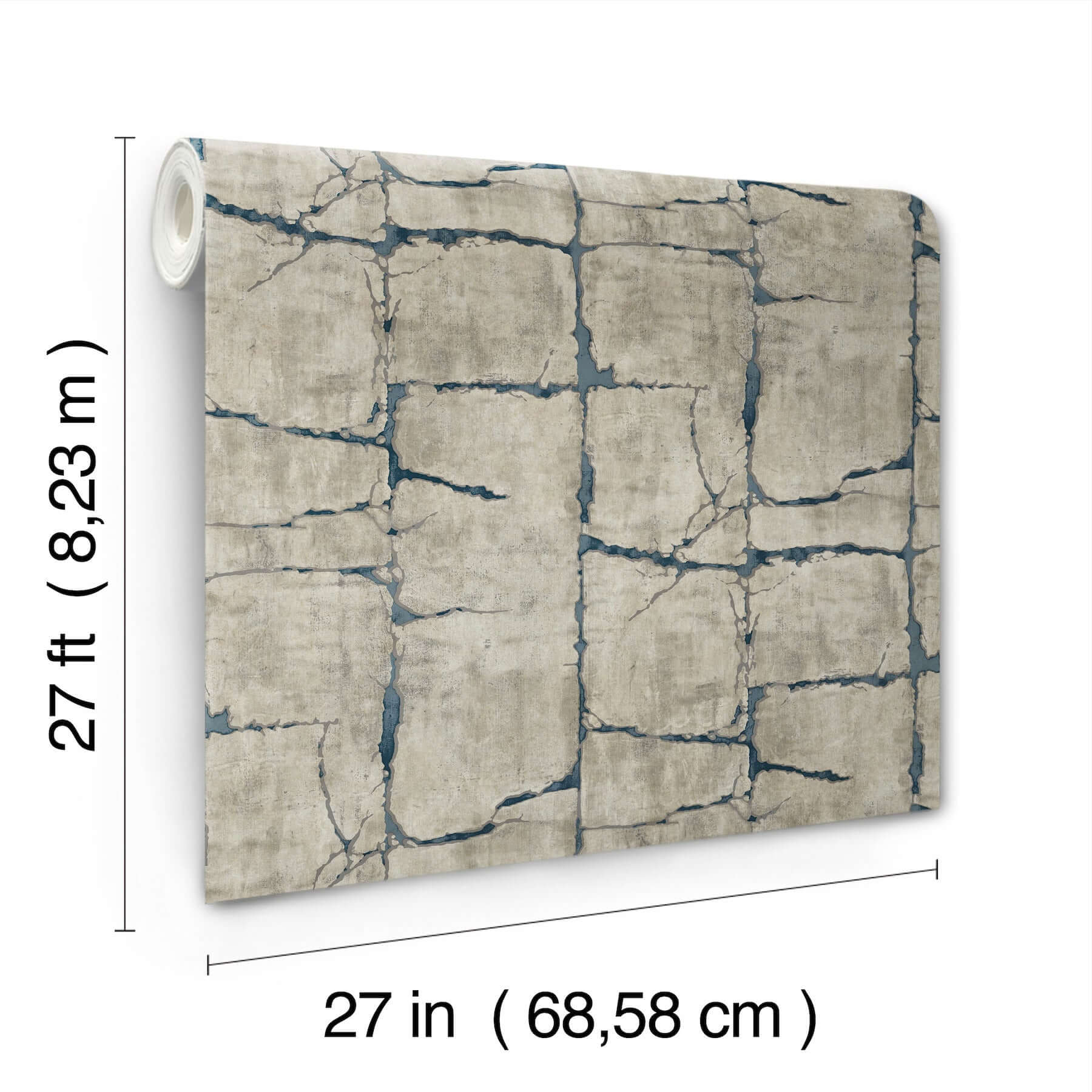 mojave-navy-wallpaper-york-wallcoverings-gn2582 - York Wallcoverings Wallpaper