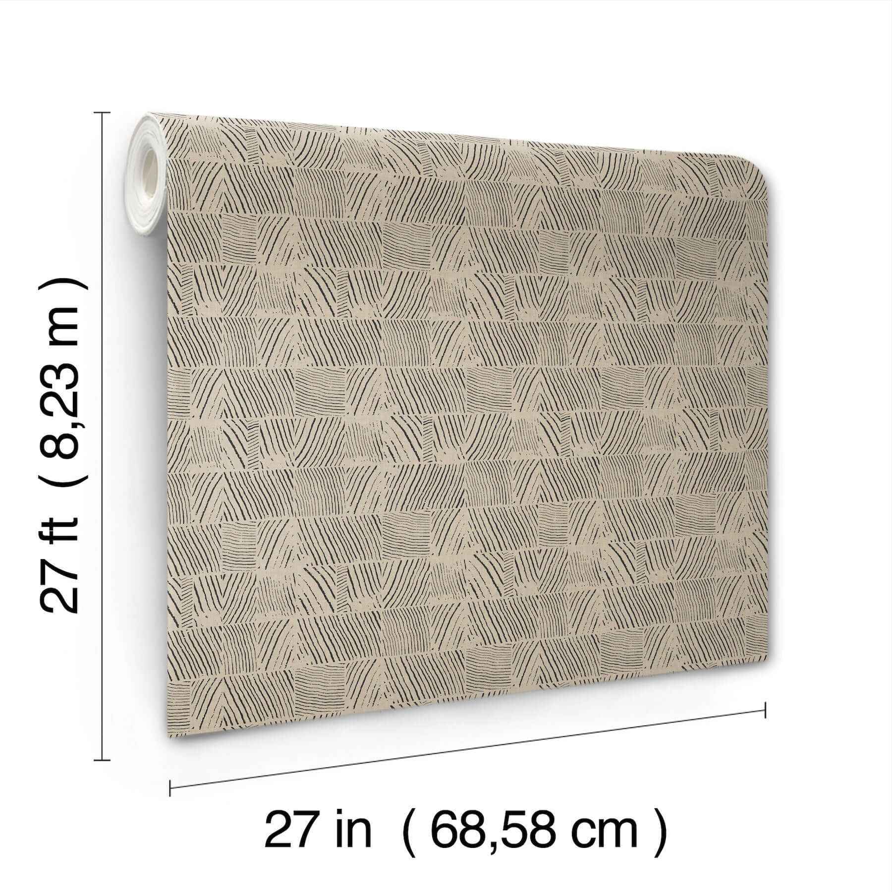 Woodcut Black & Linen Wallpaper - York Wallcoverings - GN2621 - York Wallcoverings Wallpaper