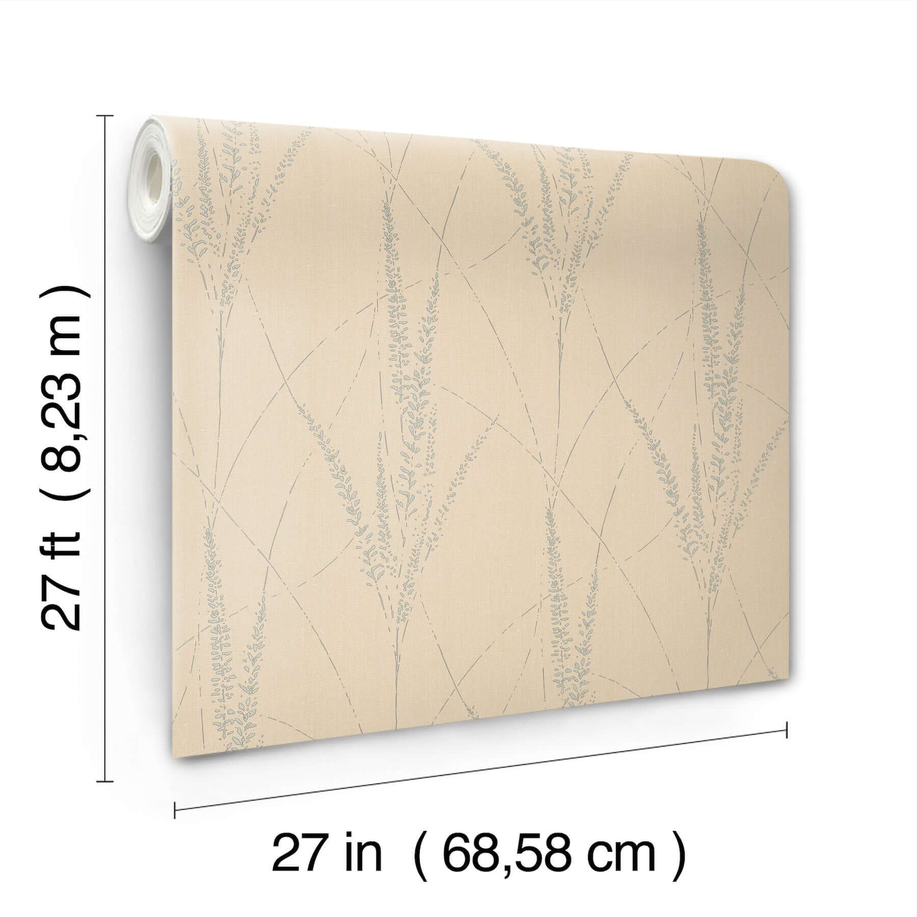 graceful-willow-putty-wallpaper-york-wallcoverings-gn2641 - York Wallcoverings Wallpaper