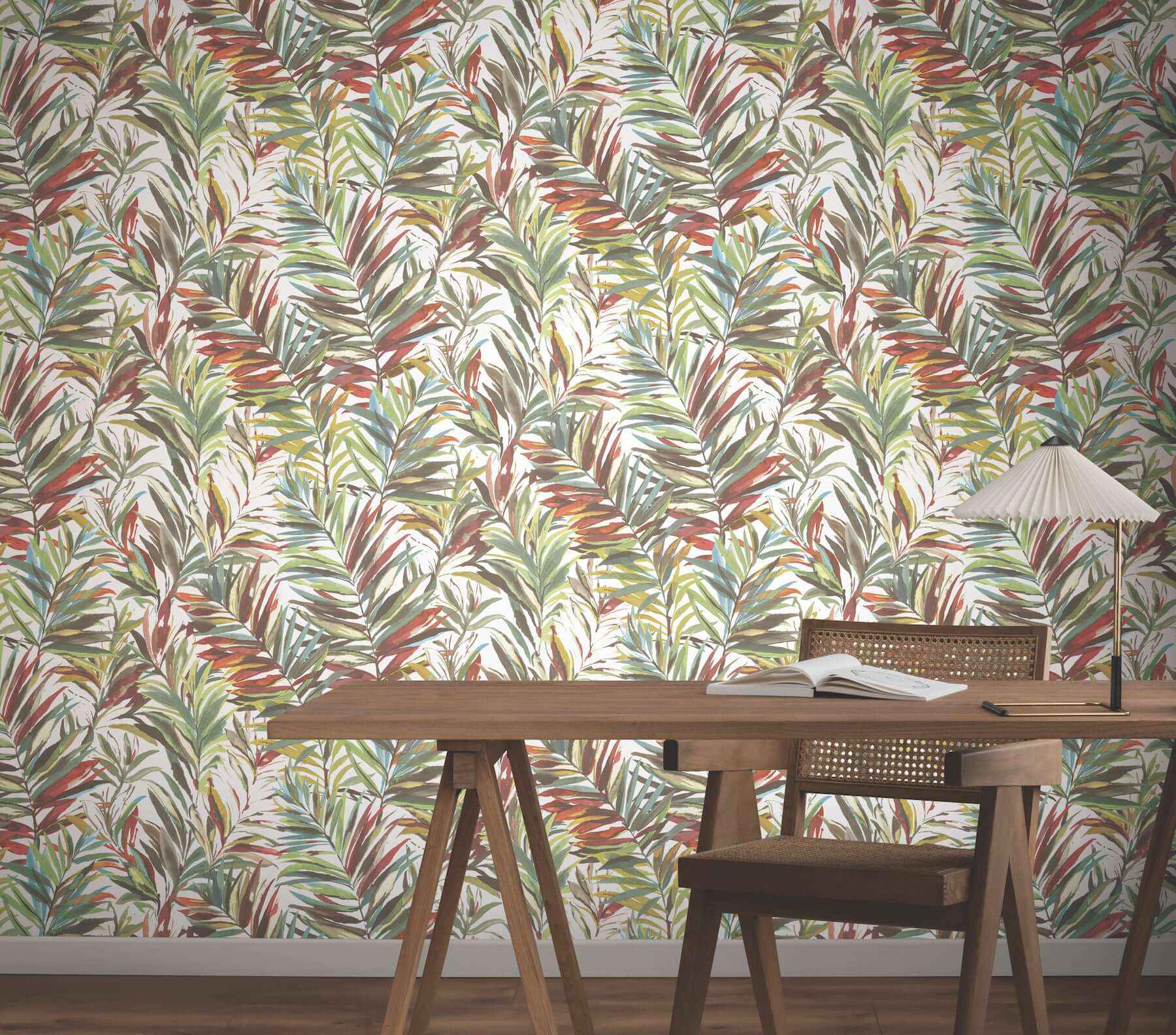 Swaying Palms Rouge & Mink Wallpaper - York Wallcoverings - GN2541