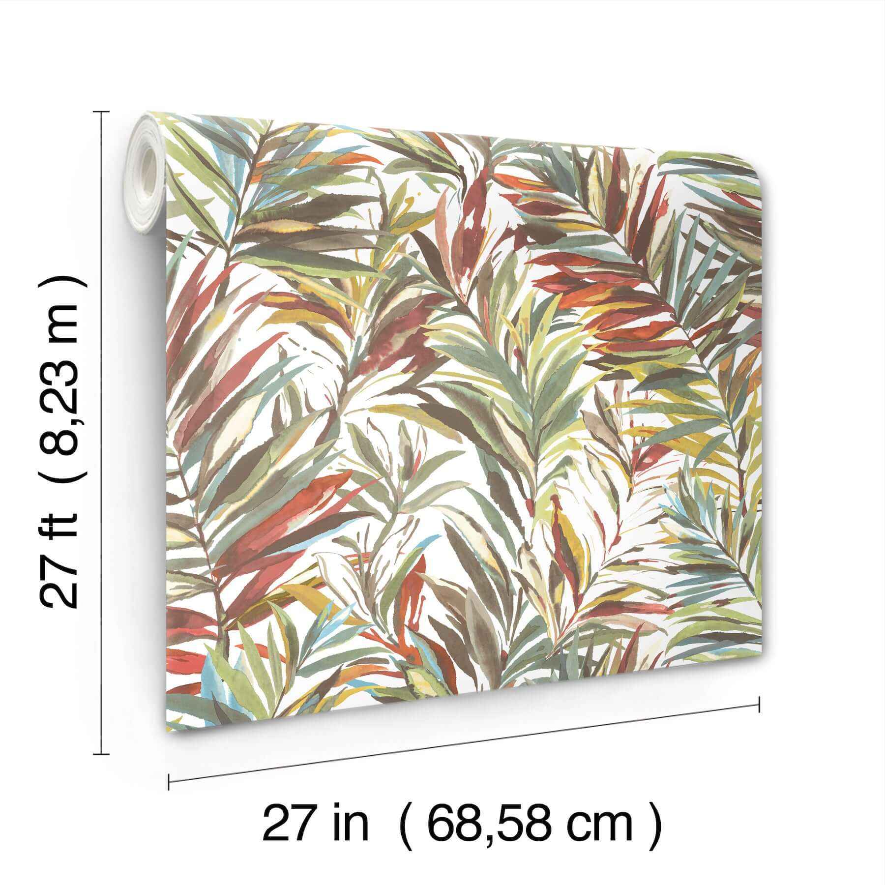 Swaying Palms Rouge & Mink Wallpaper - York Wallcoverings - GN2541 - York Wallcoverings Wallpaper