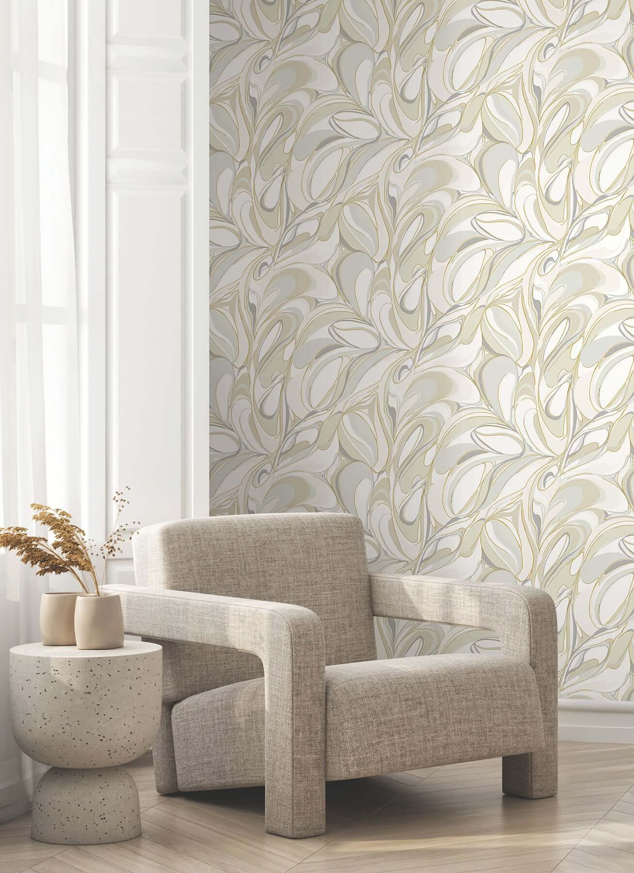 achate-beige-grey-wallpaper-york-wallcoverings-gn2563 - York Wallcoverings Wallpaper