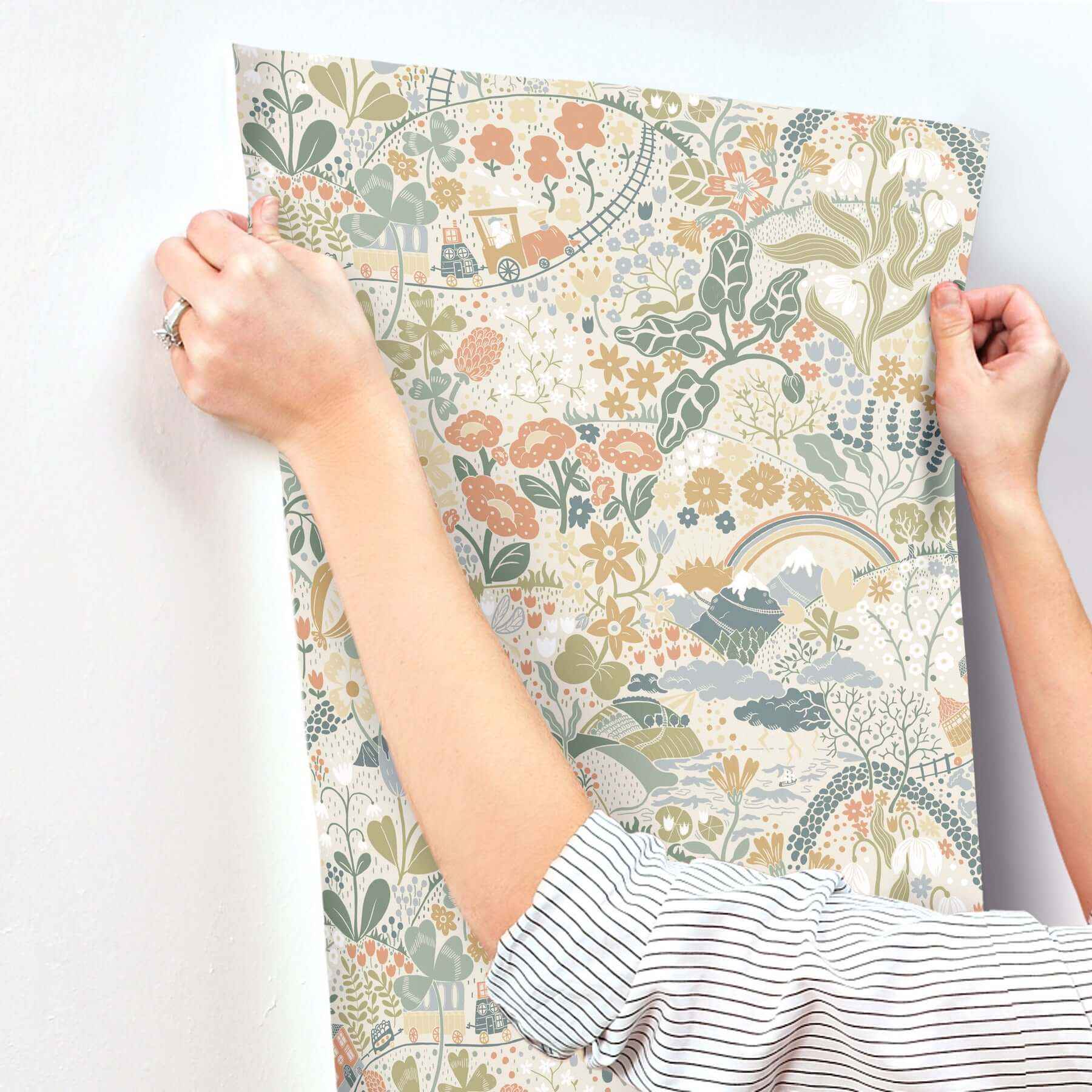 Taget Green Wallpaper - York Wallcoverings - MB29029 - York Wallcoverings Wallpaper