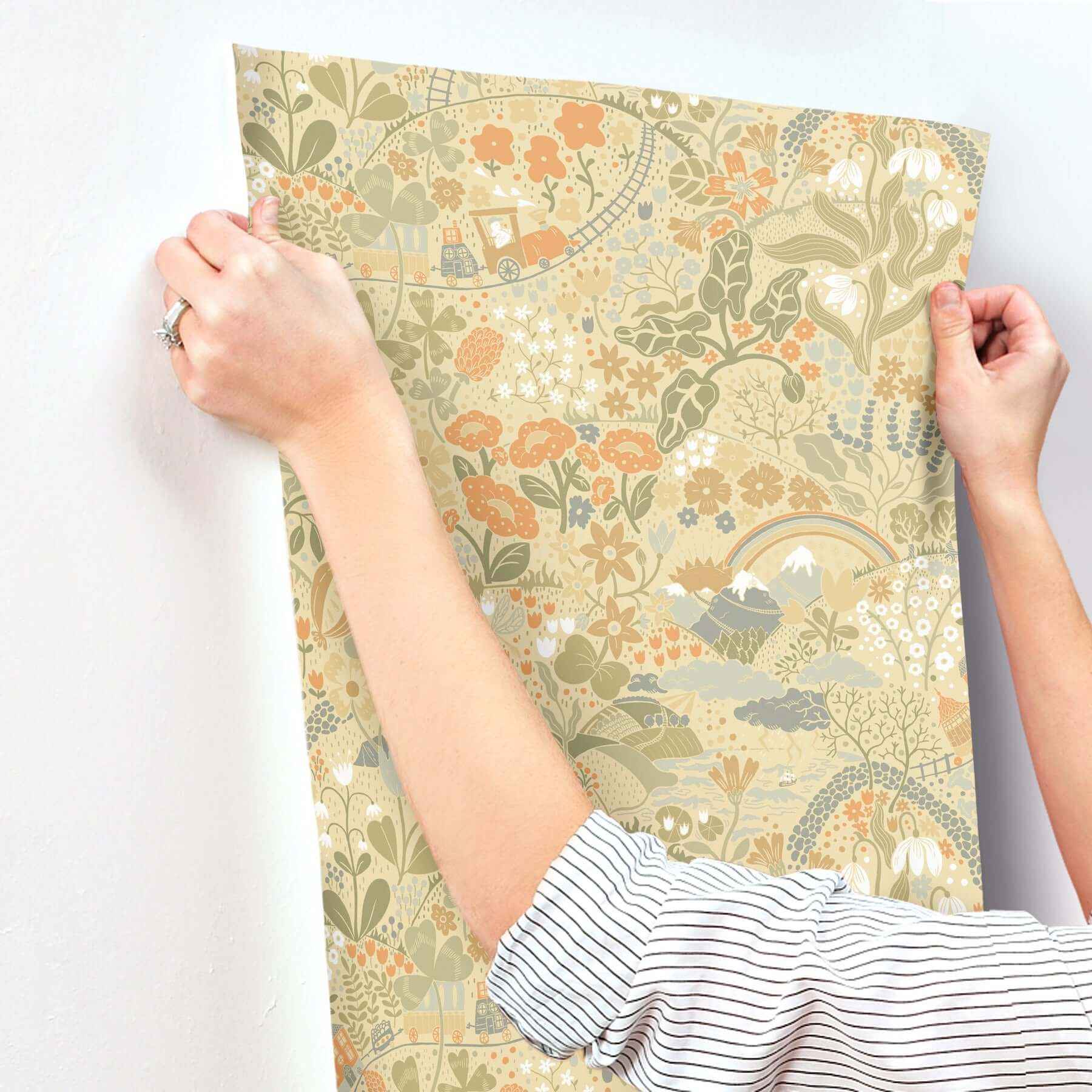Taget Yellow Wallpaper - York Wallcoverings - MB29030 - York Wallcoverings Wallpaper