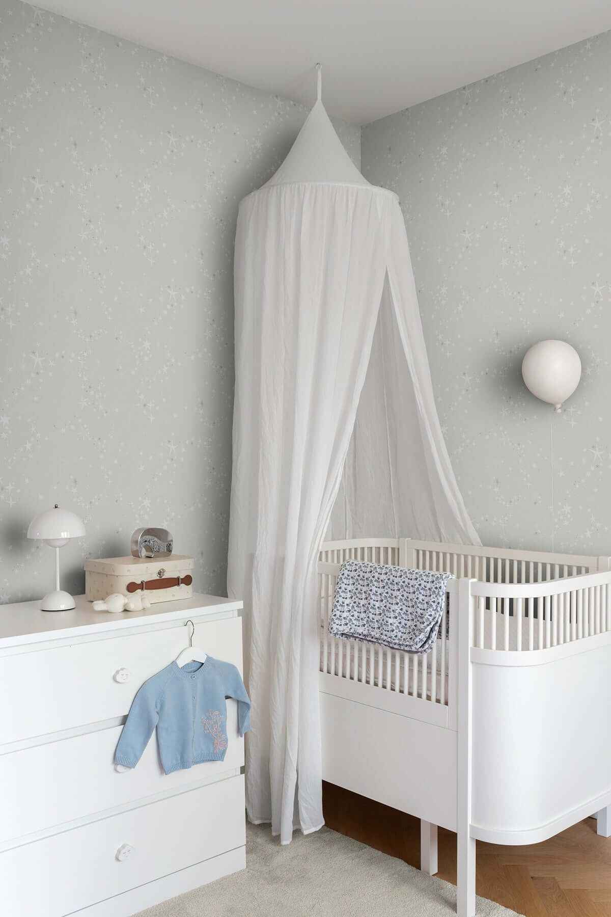 Stjarnhimmel Grey Wallpaper - York Wallcoverings - MB29019 - York Wallcoverings Wallpaper