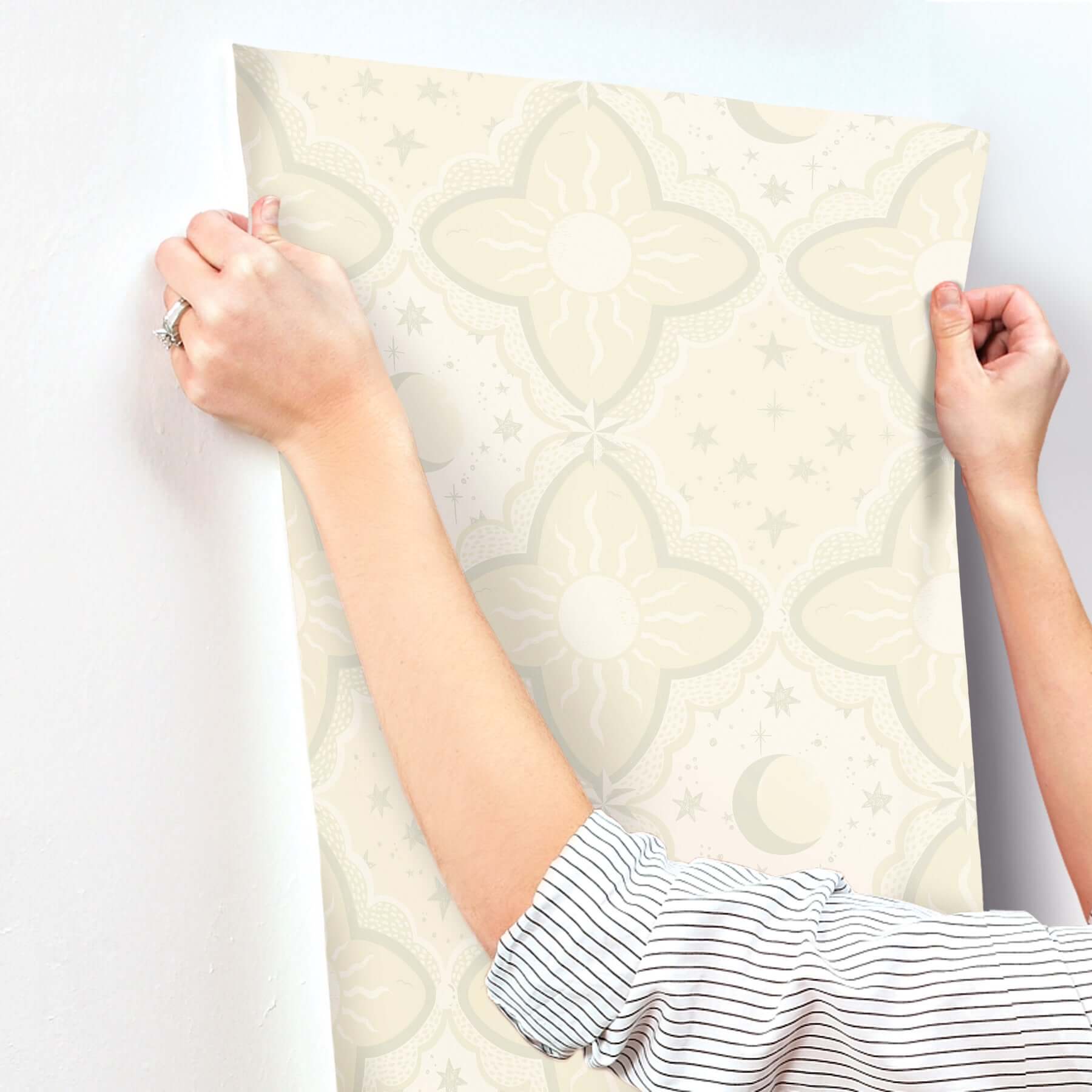 sol-mane-beige-wallpaper-york-wallcoverings-mb29031 - York Wallcoverings Wallpaper