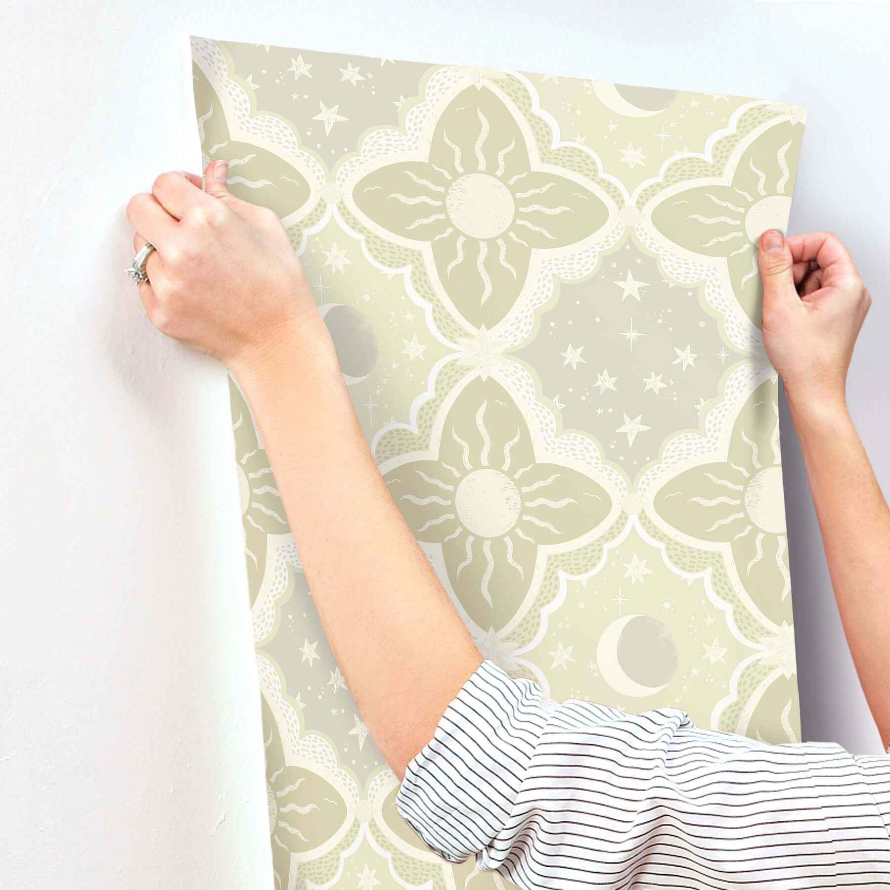 Sol & Mane Green Wallpaper - York Wallcoverings - MB29033 - York Wallcoverings Wallpaper