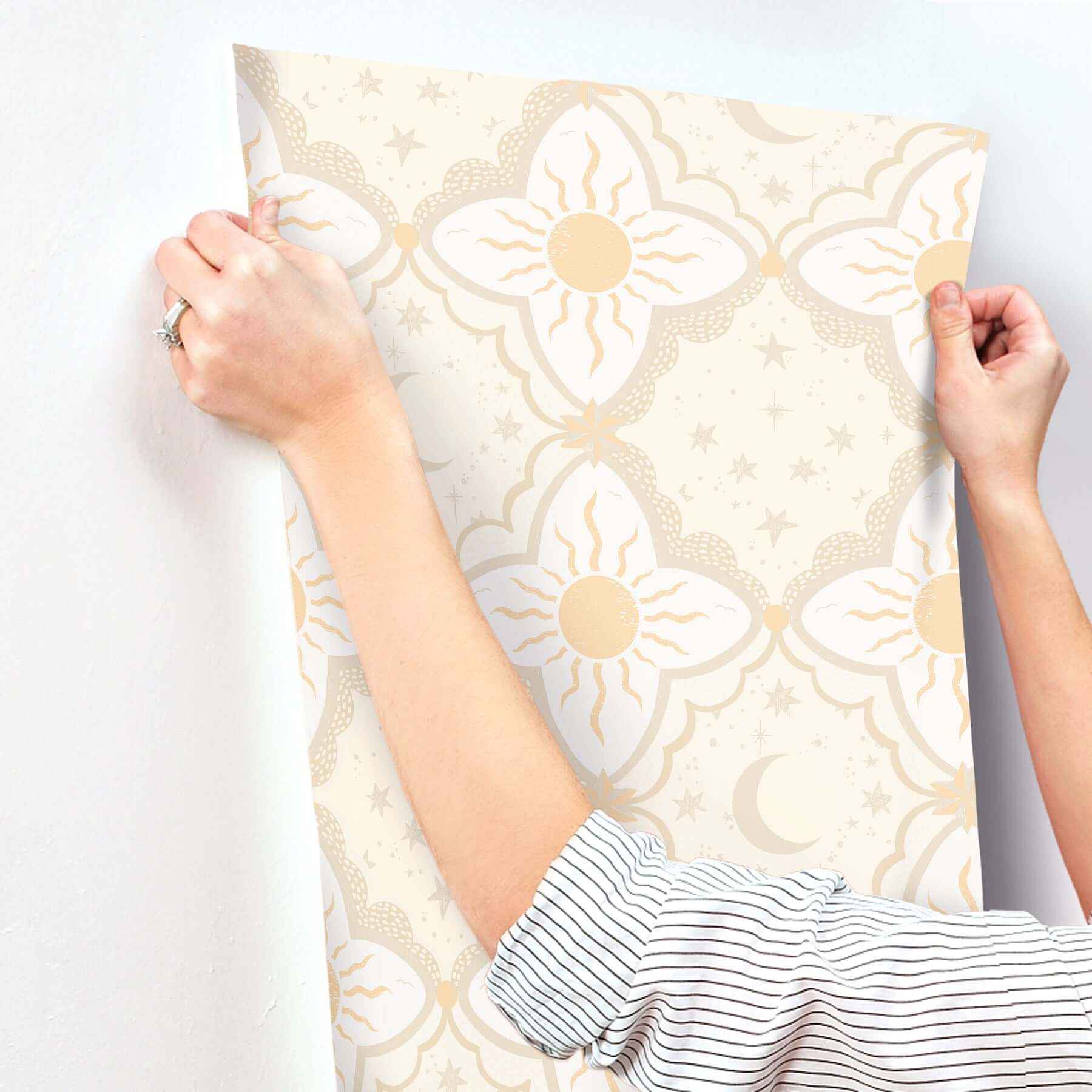 Sol & Mane Tangerine Wallpaper - York Wallcoverings - MB29032 - York Wallcoverings Wallpaper