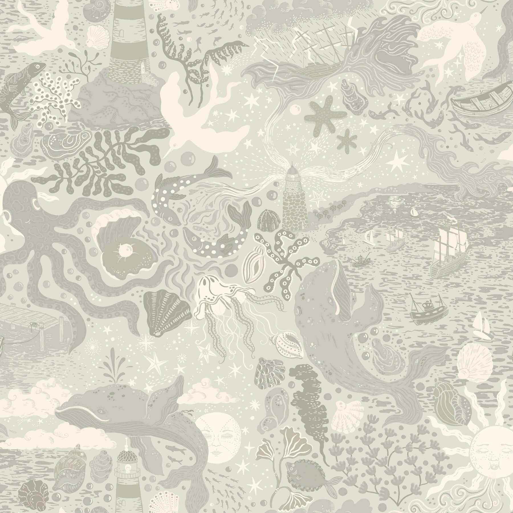 Havet Light Blue Wallpaper - York Wallcoverings - MB29017 - York Wallcoverings Wallpaper