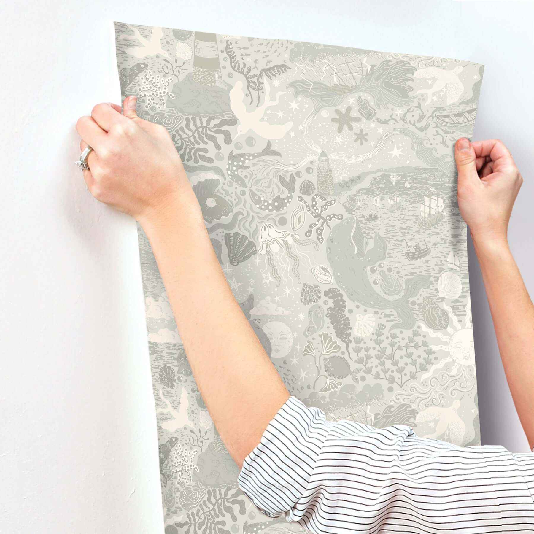 Havet Light Blue Wallpaper - York Wallcoverings - MB29017 - York Wallcoverings Wallpaper