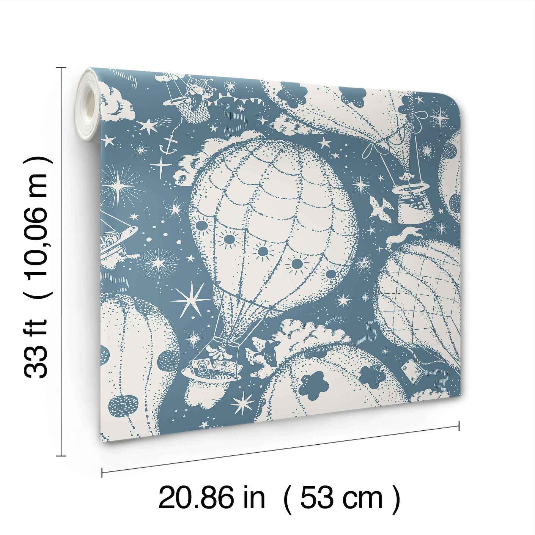 Ballongerna Dark Blue Wallpaper - York Wallcoverings - MB29006 - York Wallcoverings Wallpaper