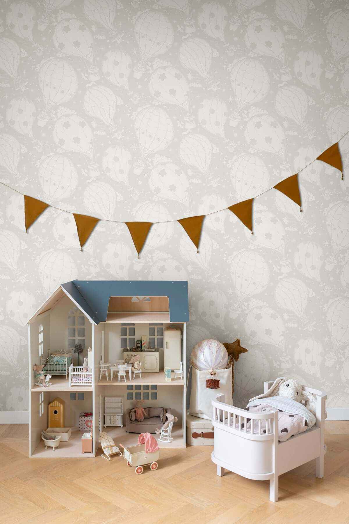 Ballongerna Grey Wallpaper - York Wallcoverings - MB29001 - York Wallcoverings Wallpaper
