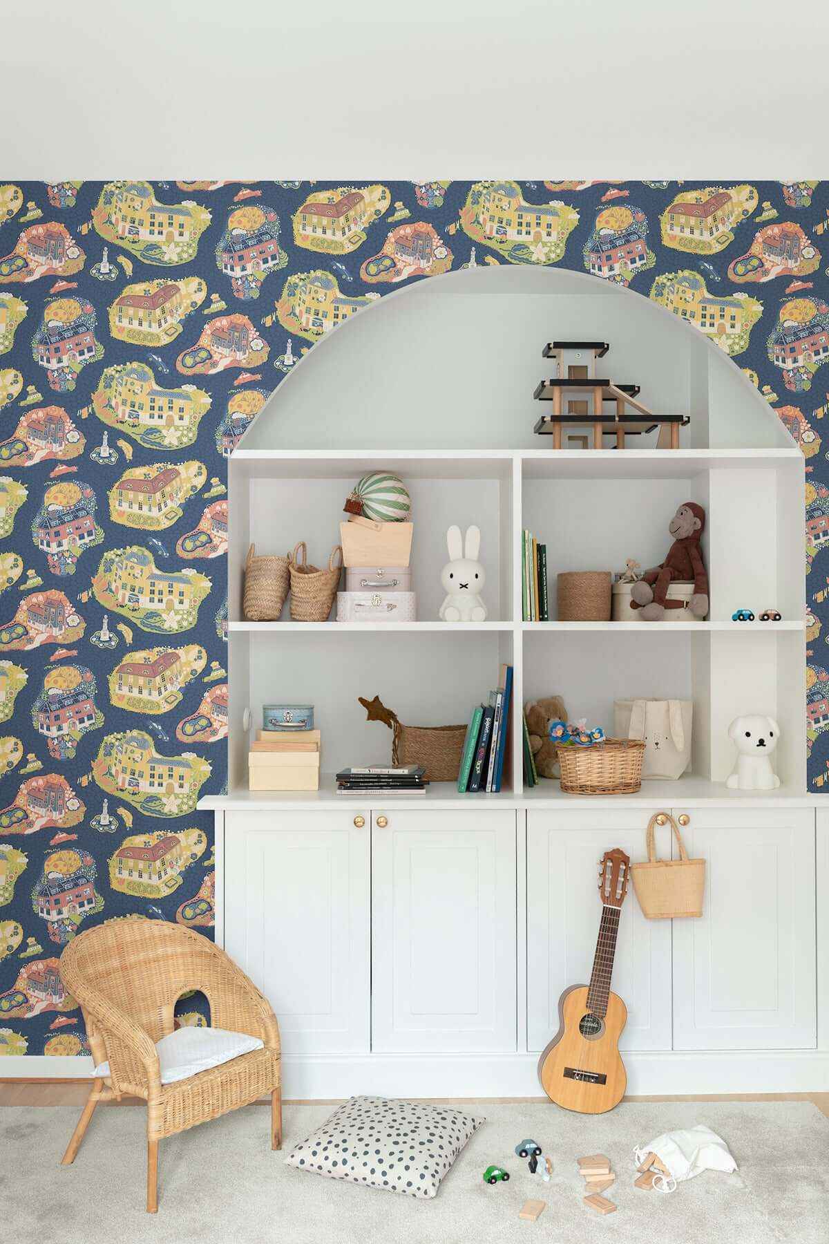 Staden Dark Blue Wallpaper - York Wallcoverings - MB29010 - York Wallcoverings Wallpaper