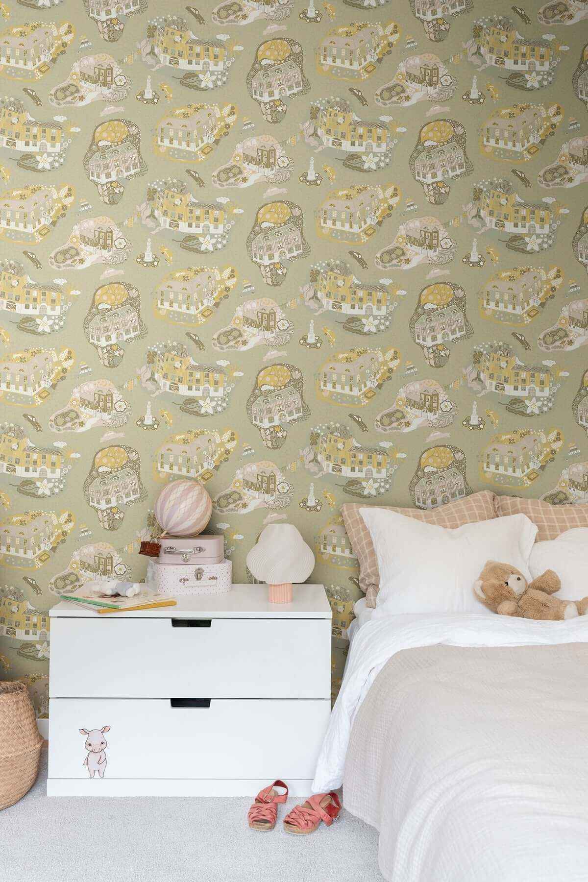 Staden Mustard Wallpaper - York Wallcoverings - MB29008 - York Wallcoverings Wallpaper