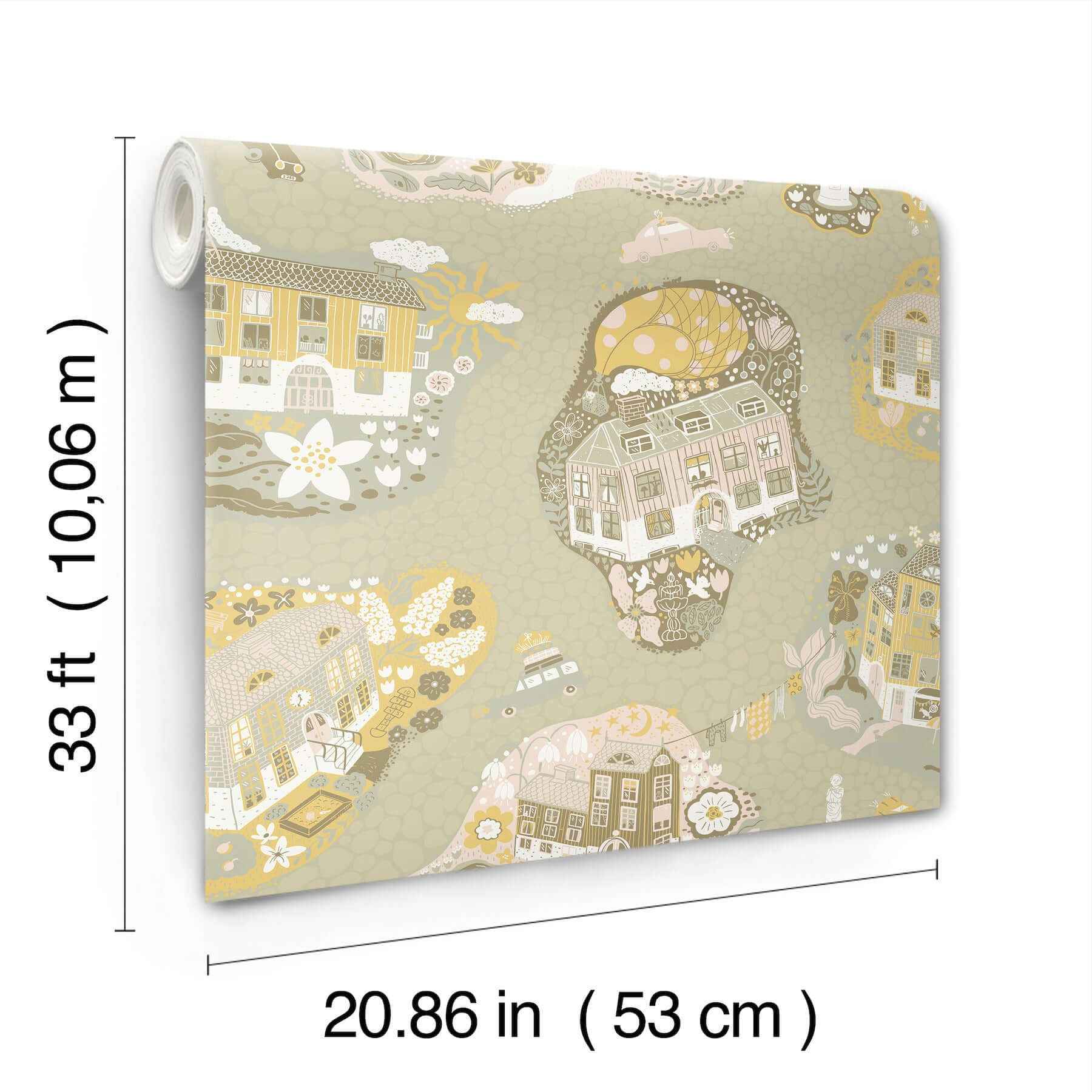 Staden Mustard Wallpaper - York Wallcoverings - MB29008 - York Wallcoverings Wallpaper