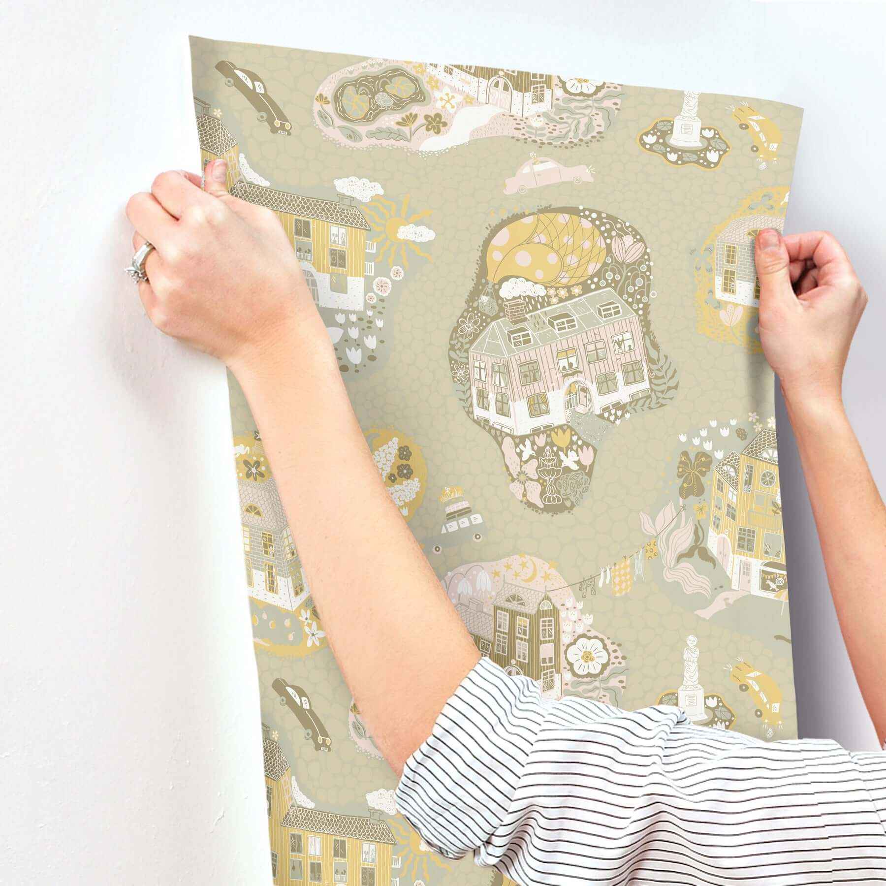 Staden Mustard Wallpaper - York Wallcoverings - MB29008 - York Wallcoverings Wallpaper
