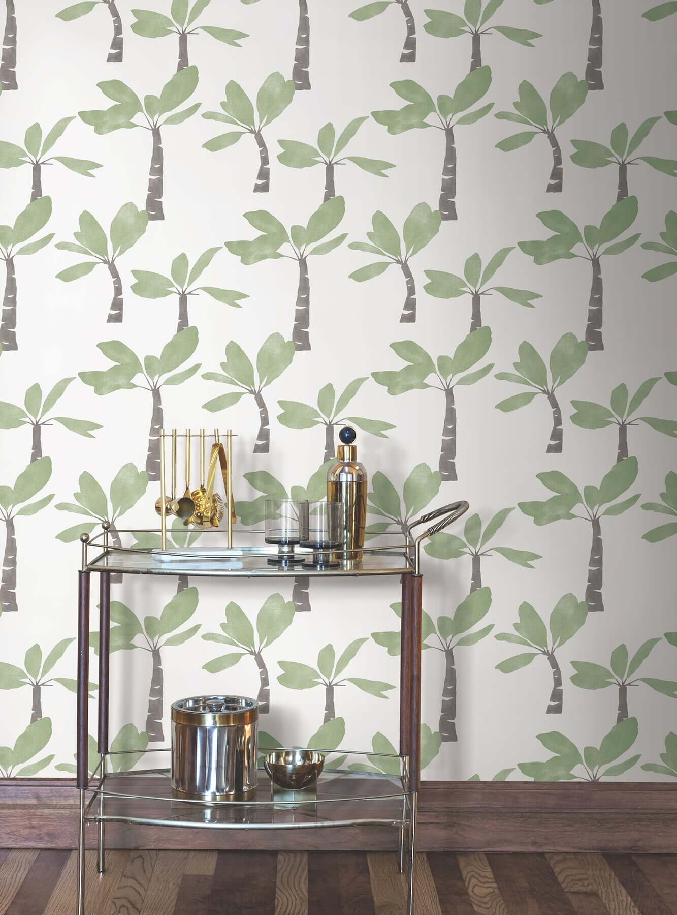 painted-oasis-leaf-green-wallpaper-york-wallcoverings-zm2839 - York Wallcoverings Wallpaper