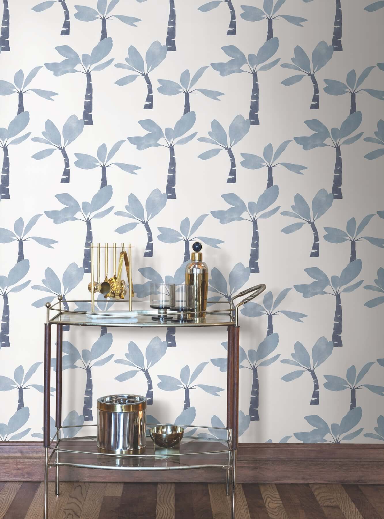 painted-oasis-ultramarine-wallpaper-york-wallcoverings-zm2837 - York Wallcoverings Wallpaper
