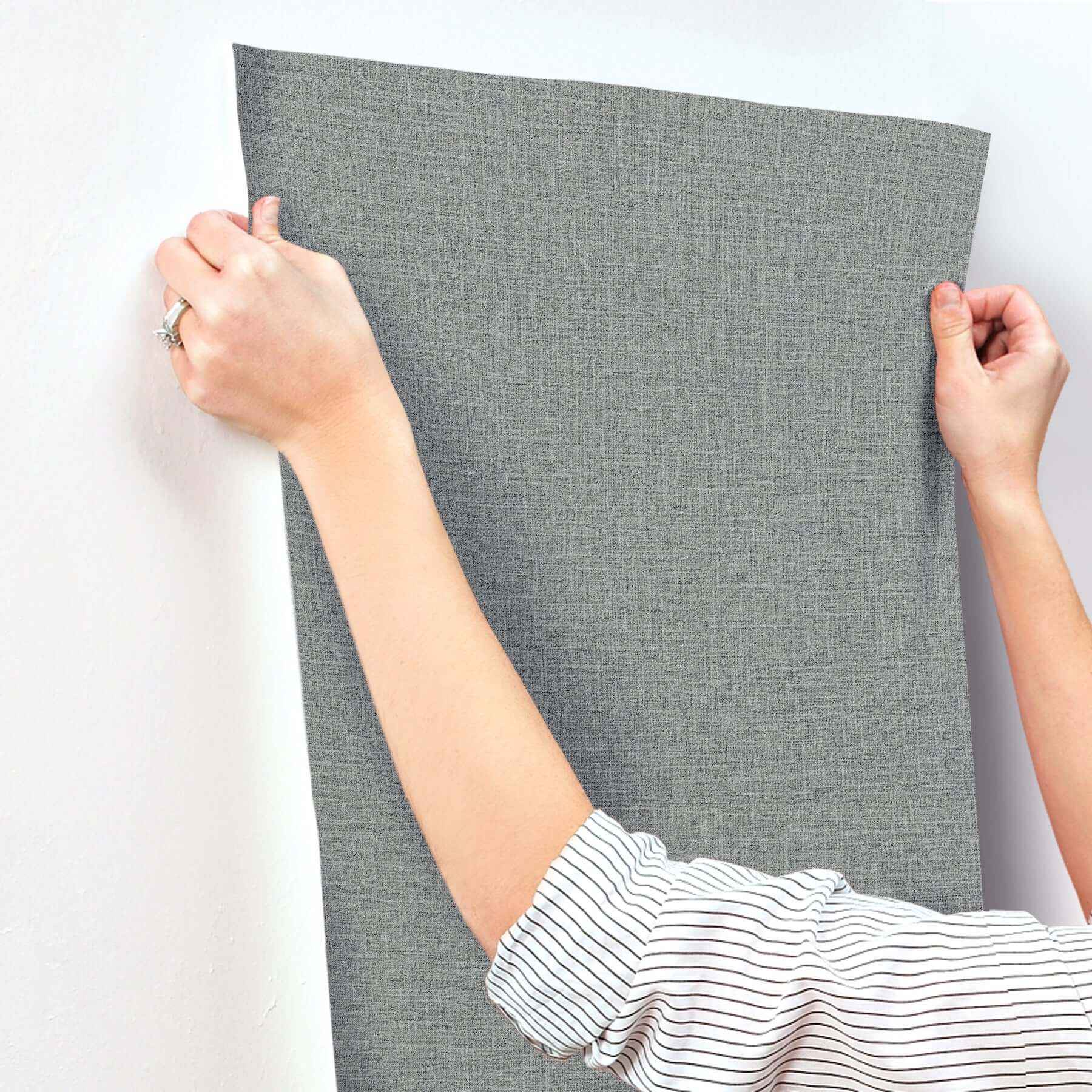 Loom Silver Wallpaper - York Wallcoverings - SI26141 - York Wallcoverings Wallpaper