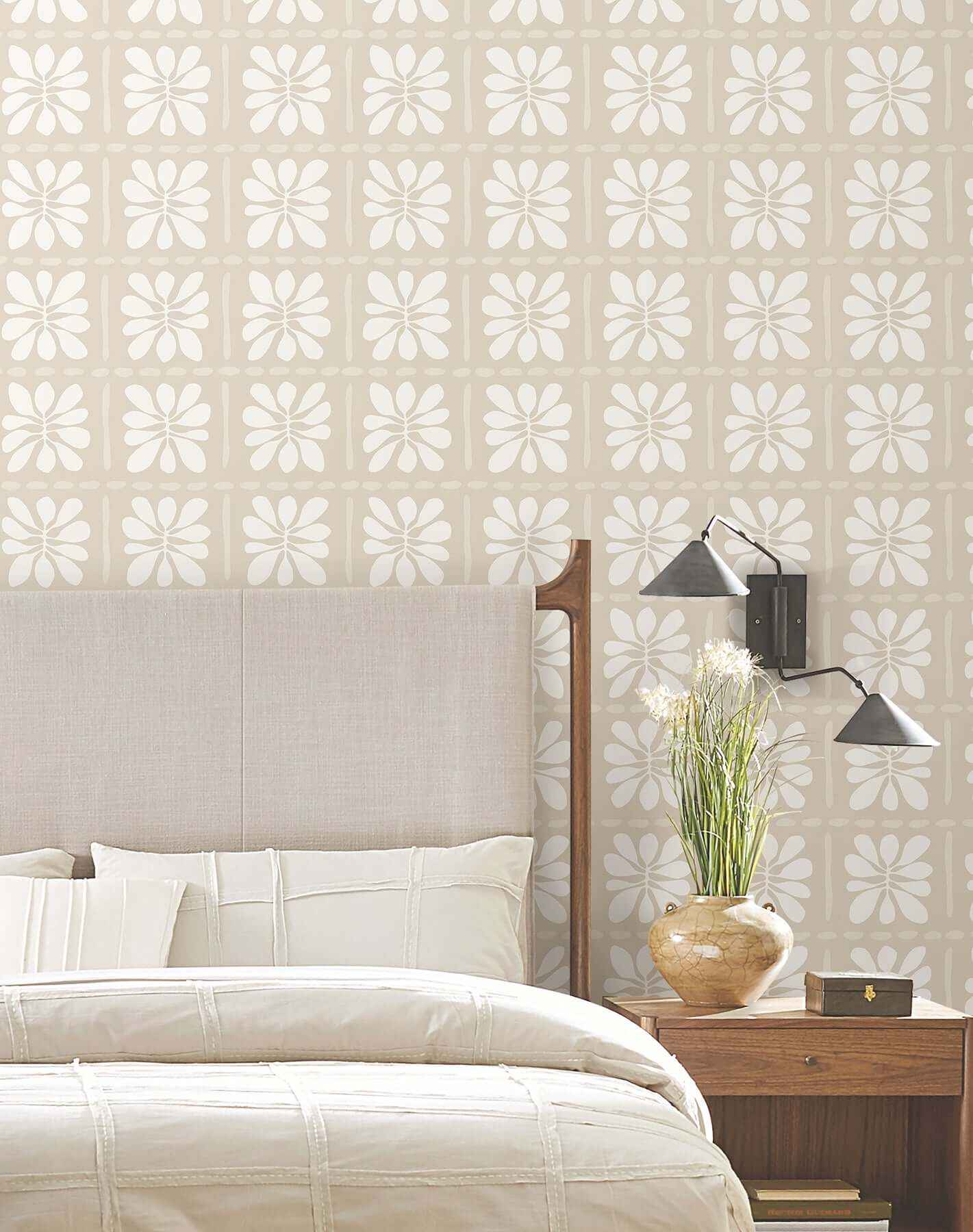 Mimosa Fleur Nude Wallpaper - York Wallcoverings - ZM2808 - York Wallcoverings Wallpaper