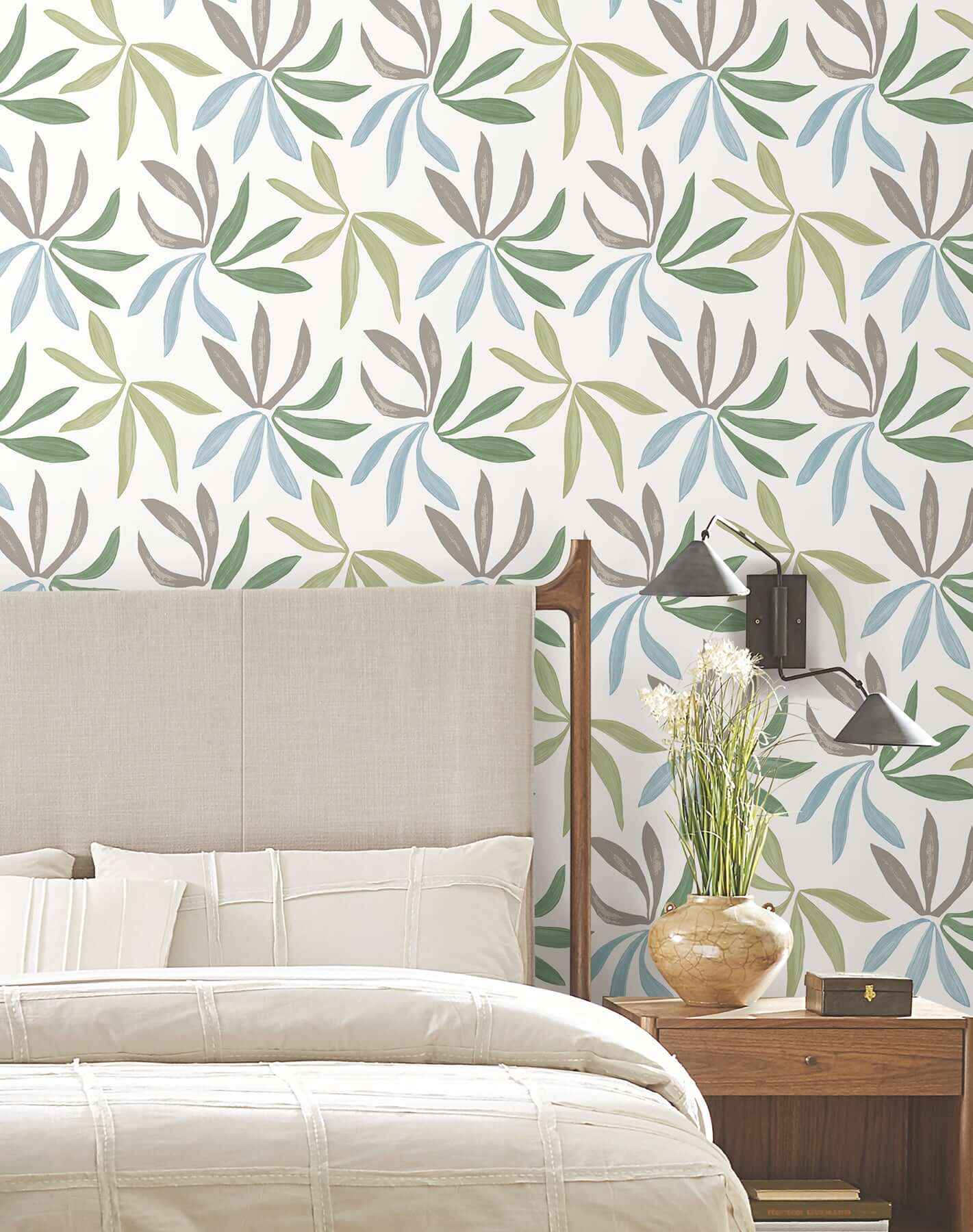 Little Garden Alpine & Sky & Silver Wallpaper - York Wallcoverings - ZM2813 - York Wallcoverings Wallpaper