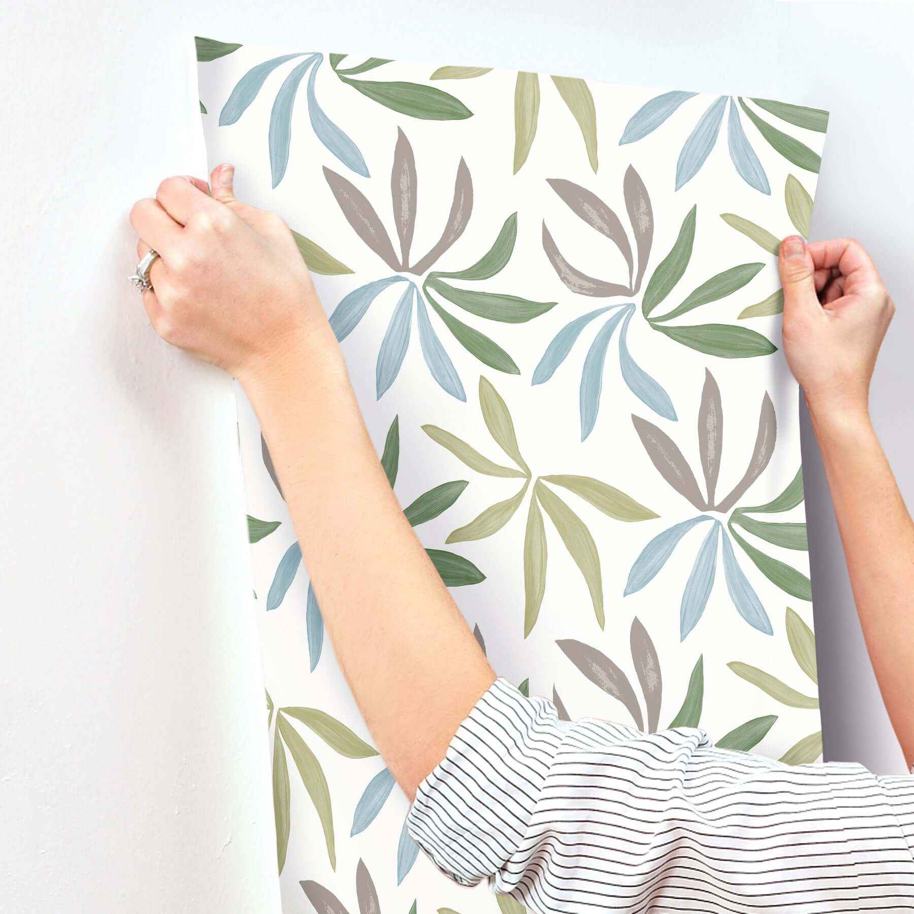 Little Garden Alpine & Sky & Silver Wallpaper - York Wallcoverings - ZM2813 - York Wallcoverings Wallpaper