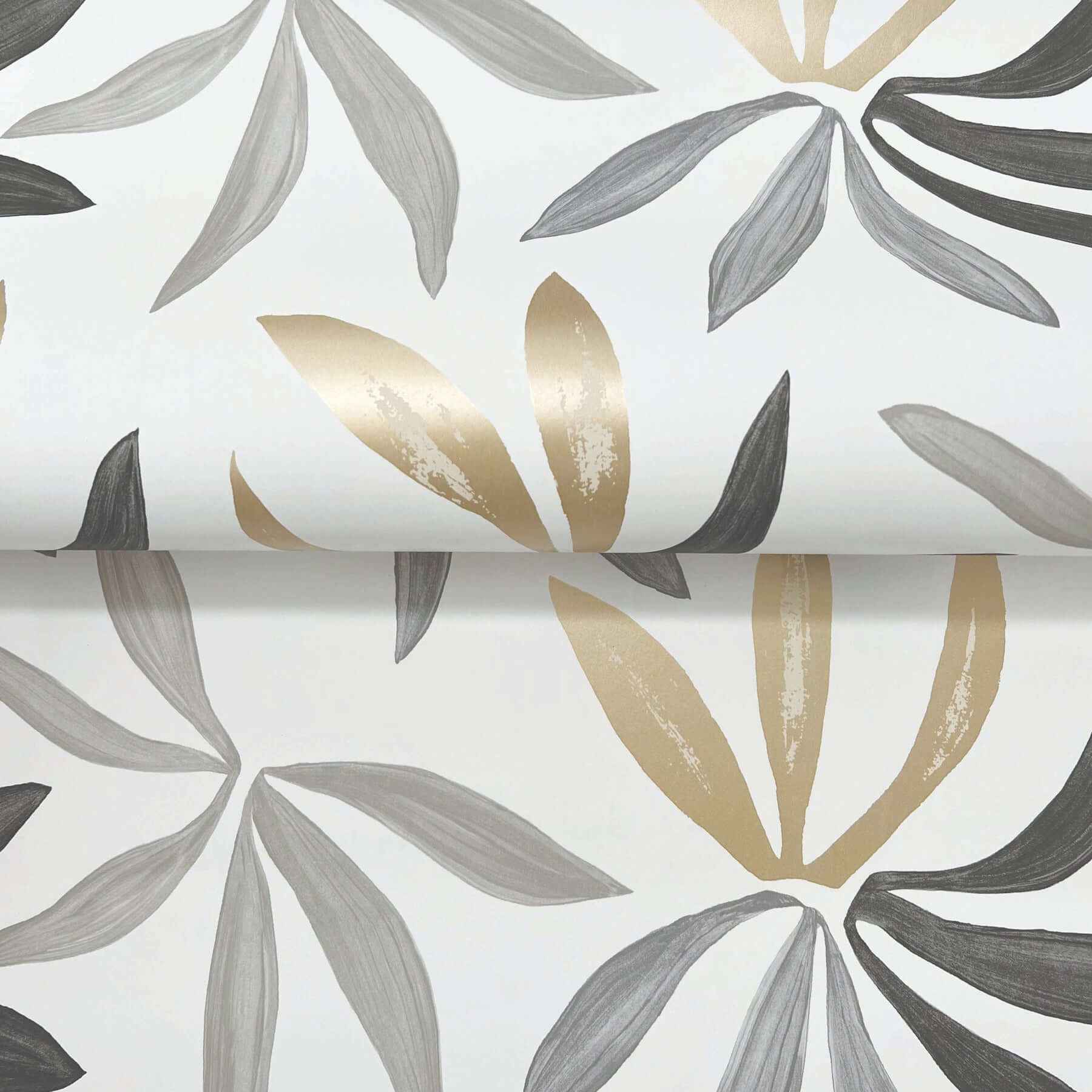 Little Garden Graphite & Gold Wallpaper - York Wallcoverings - ZM2816 - York Wallcoverings Wallpaper