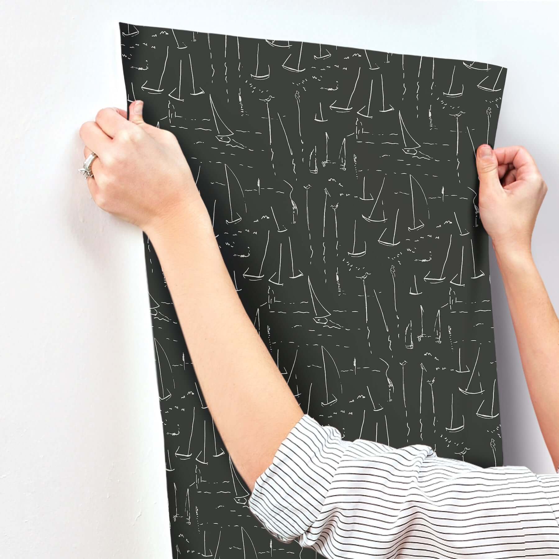 vermillion-coast-carbon-black-wallpaper-york-wallcoverings-zm2842 - York Wallcoverings Wallpaper