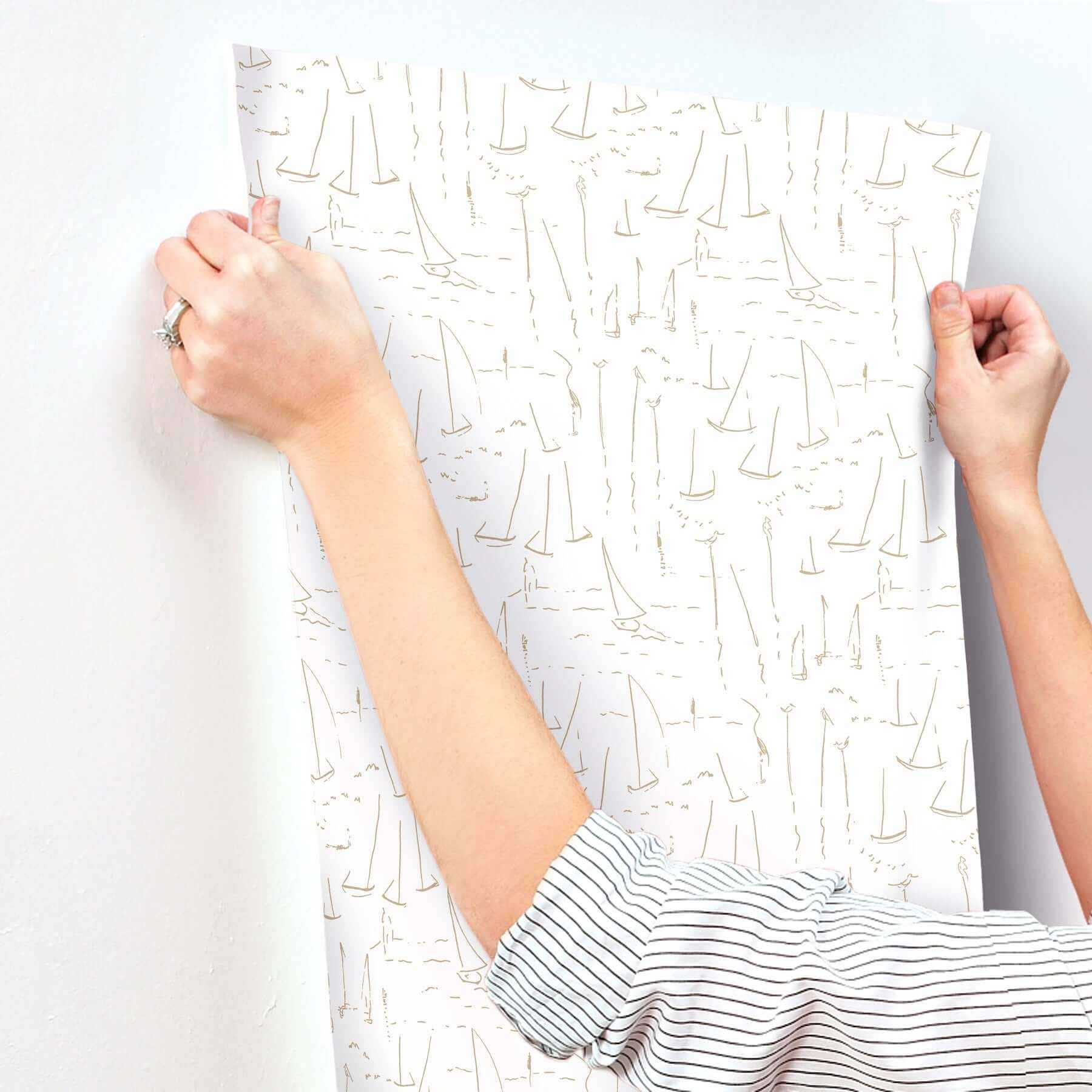 Vermillion Coast Gold Wallpaper - York Wallcoverings - ZM2845 - York Wallcoverings Wallpaper