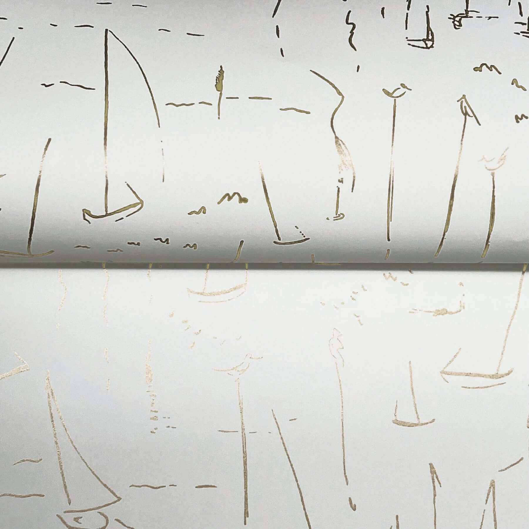 Vermillion Coast Gold Wallpaper - York Wallcoverings - ZM2845 - York Wallcoverings Wallpaper