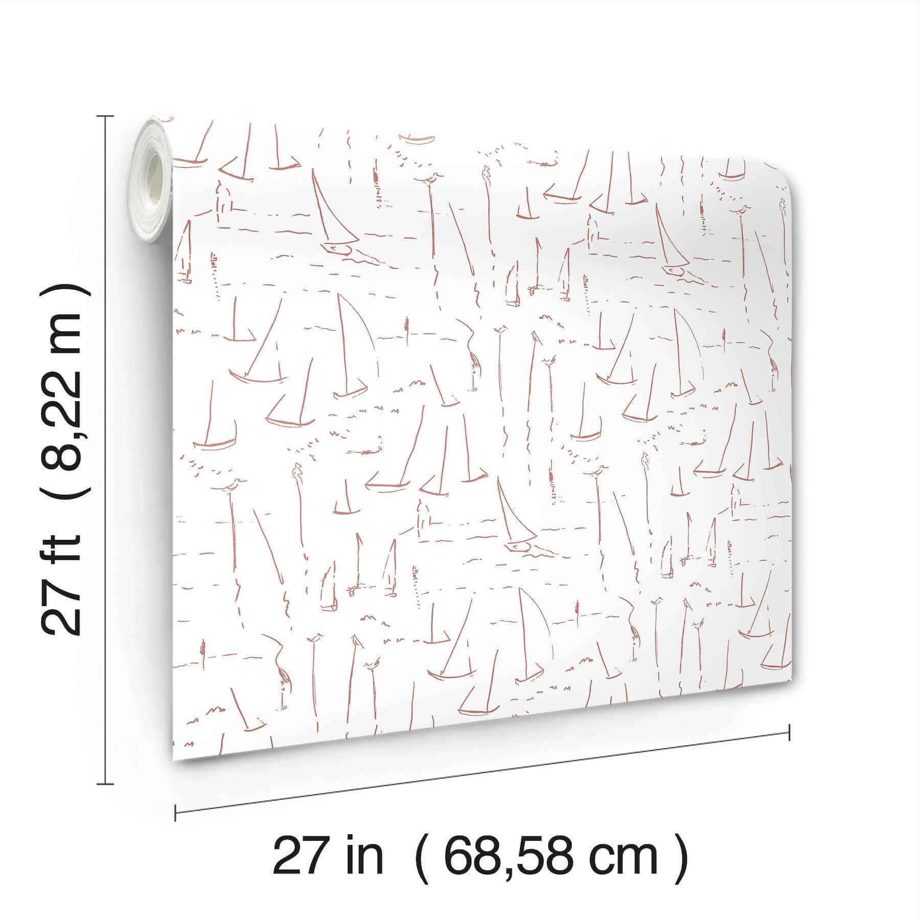 Vermillion Coast Vermillion Wallpaper - York Wallcoverings - ZM2843 - York Wallcoverings Wallpaper