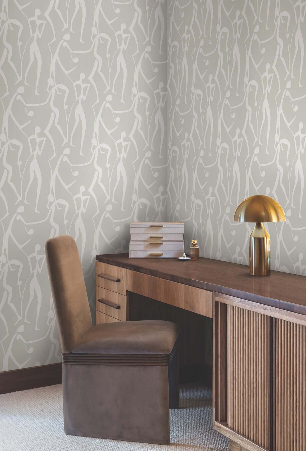 joyful-dancers-lichen-grey-wallpaper-york-wallcoverings-zm2835 - York Wallcoverings Wallpaper