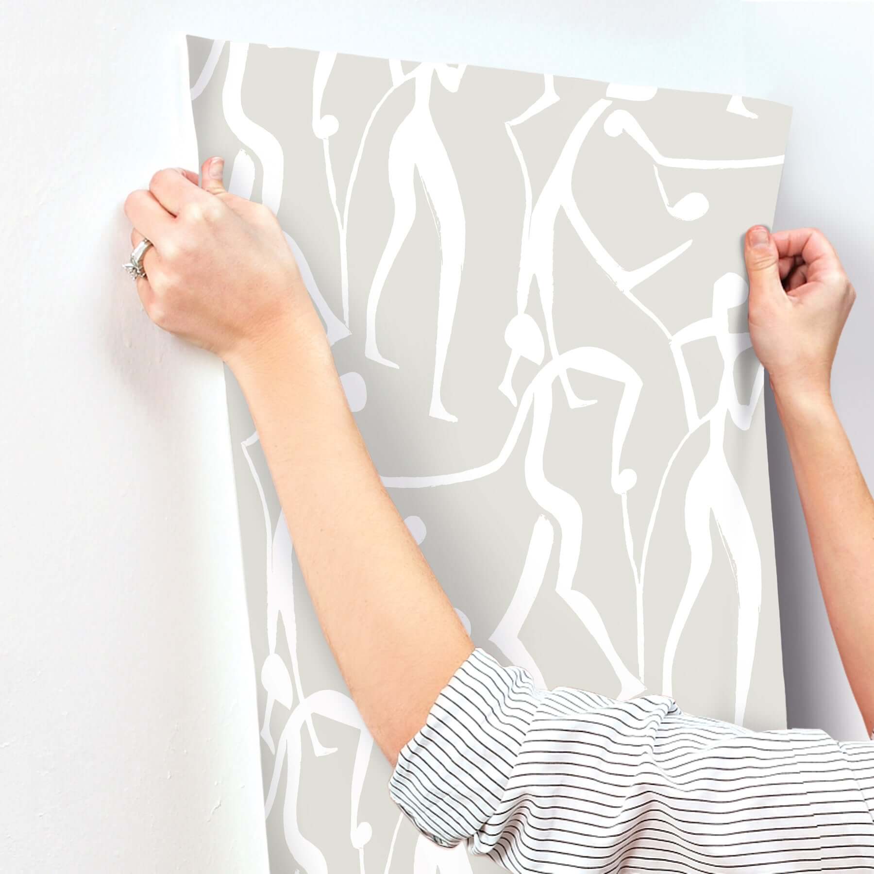 joyful-dancers-lichen-grey-wallpaper-york-wallcoverings-zm2835 - York Wallcoverings Wallpaper