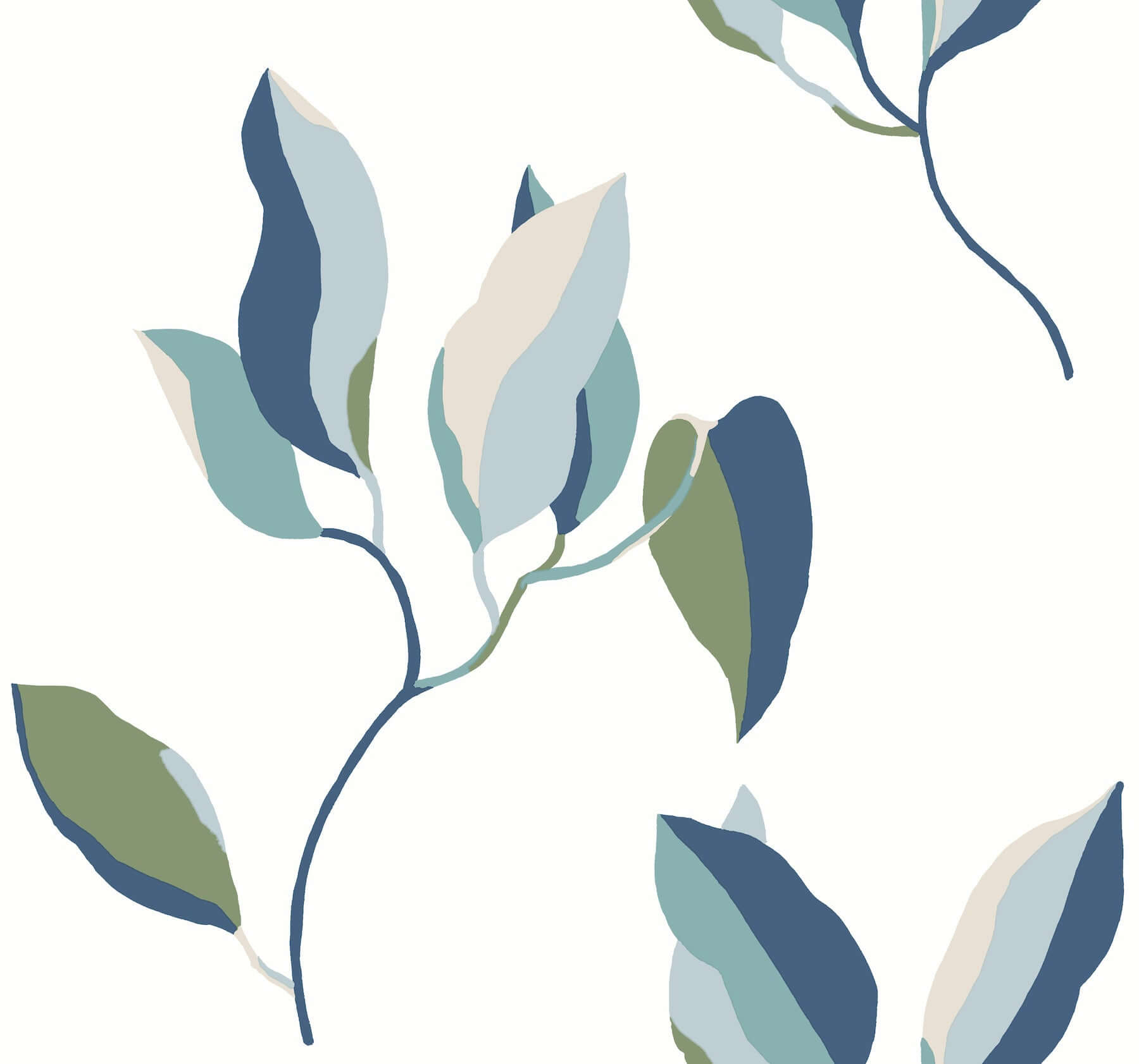 brushwork-branches-alpine-cobalt-wallpaper-york-wallcoverings-zm2871 - York Wallcoverings Wallpaper