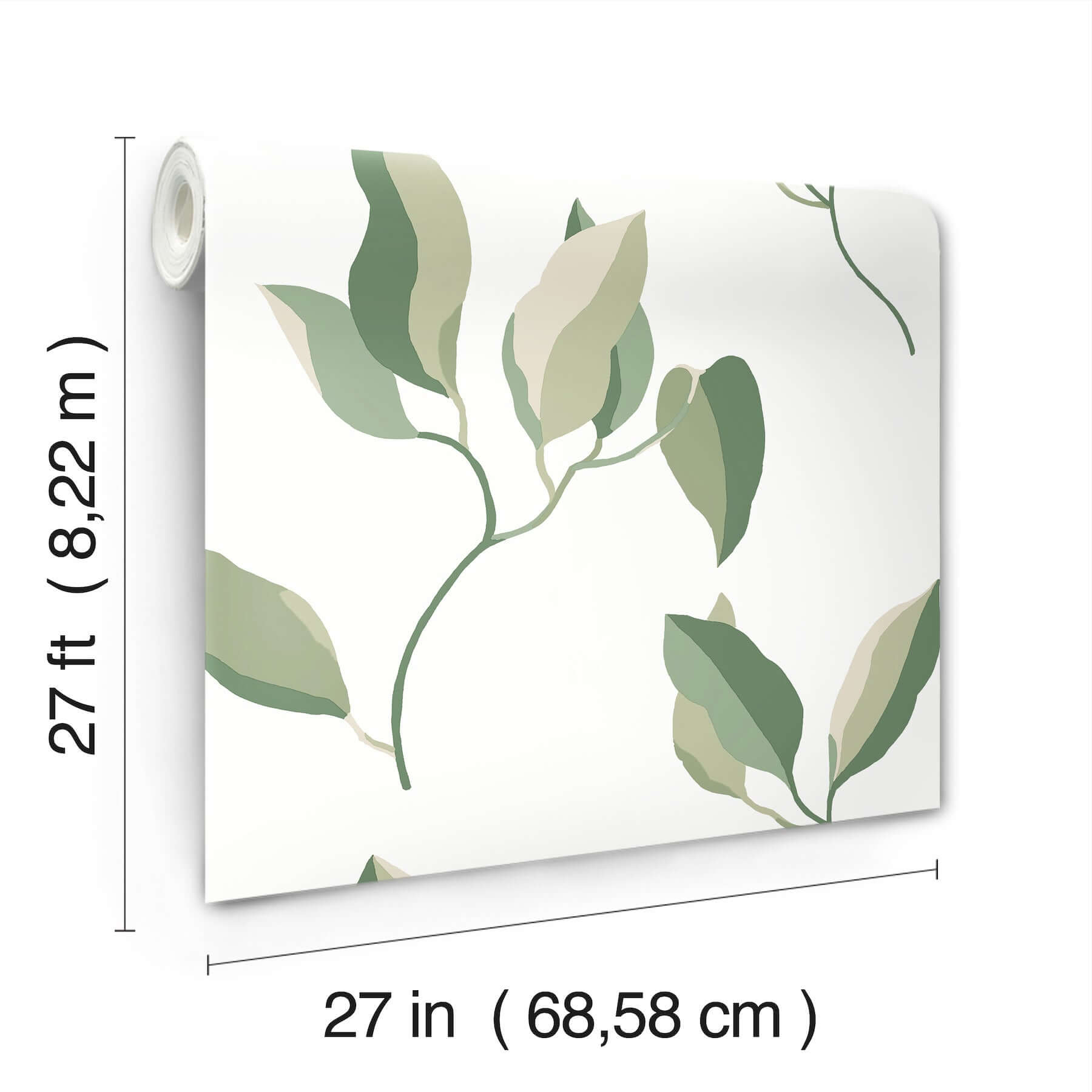 brushwork-branches-leaf-green-wallpaper-york-wallcoverings-zm2872 - York Wallcoverings Wallpaper
