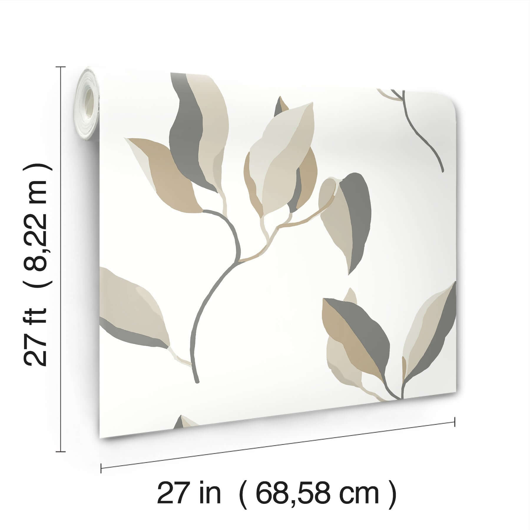 brushwork-branches-neutral-gold-wallpaper-york-wallcoverings-zm2876 - York Wallcoverings Wallpaper
