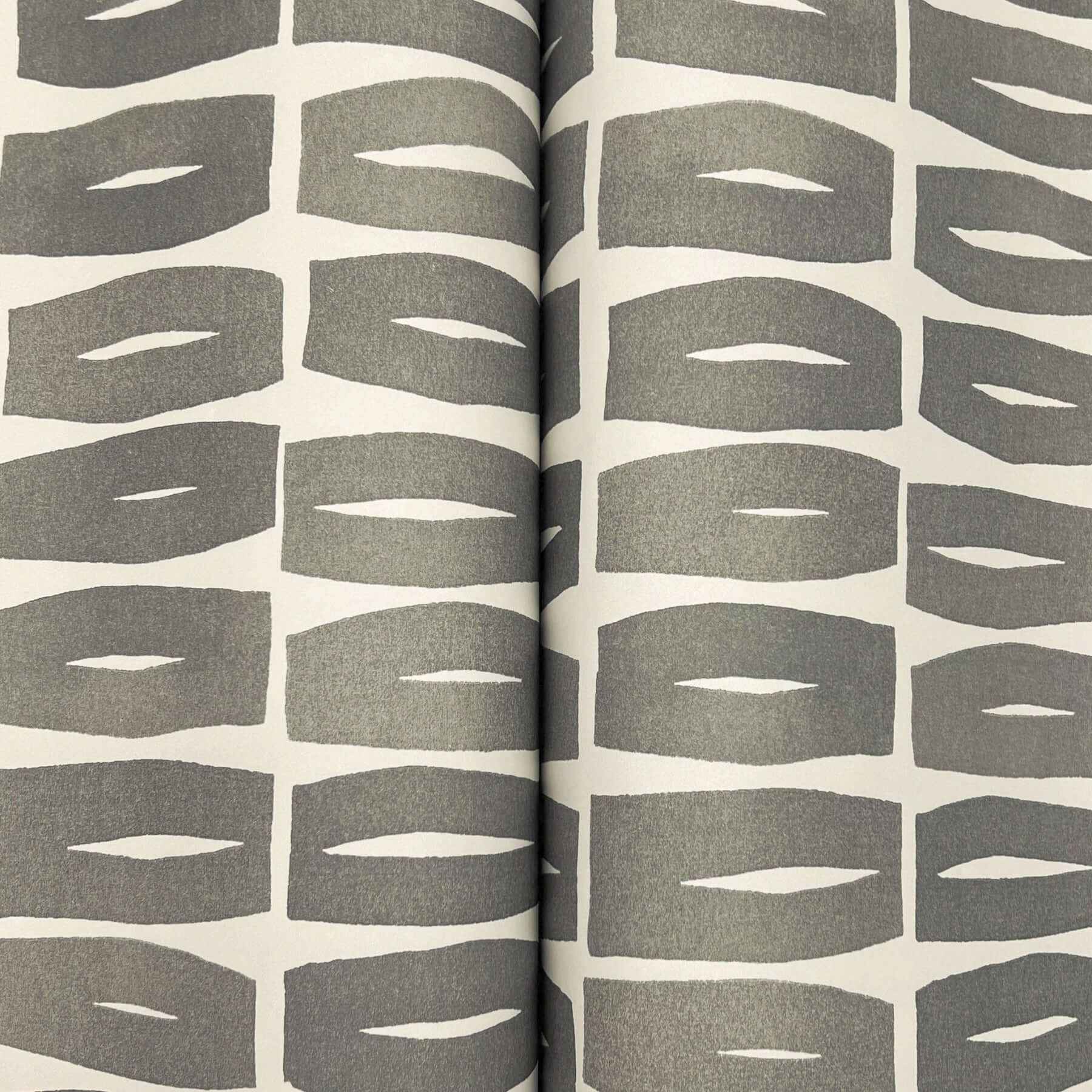 Modernist Motif Carbon Black Wallpaper - York Wallcoverings - ZM2865 - York Wallcoverings Wallpaper