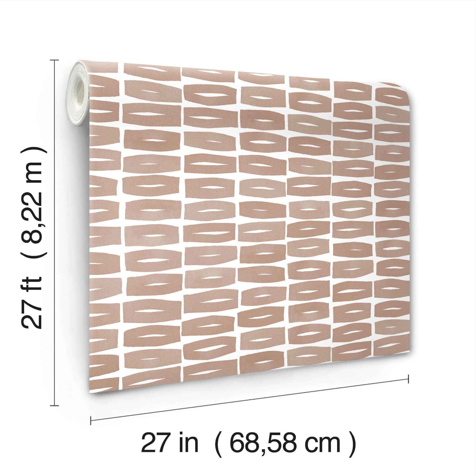 Modernist Motif Terracotta Wallpaper - York Wallcoverings - ZM2861 - York Wallcoverings Wallpaper