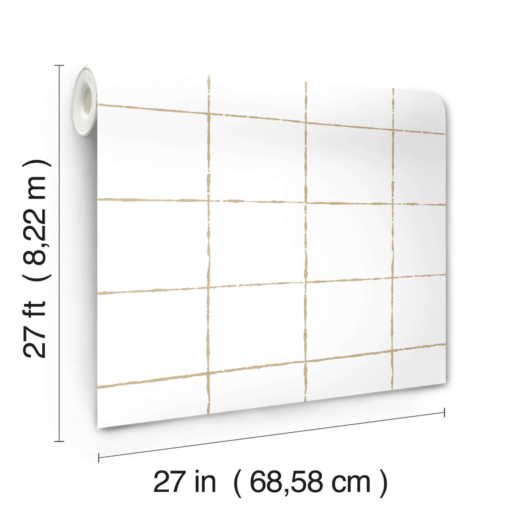 la-vitre-plaid-gold-wallpaper-york-wallcoverings-zm2853 - York Wallcoverings Wallpaper